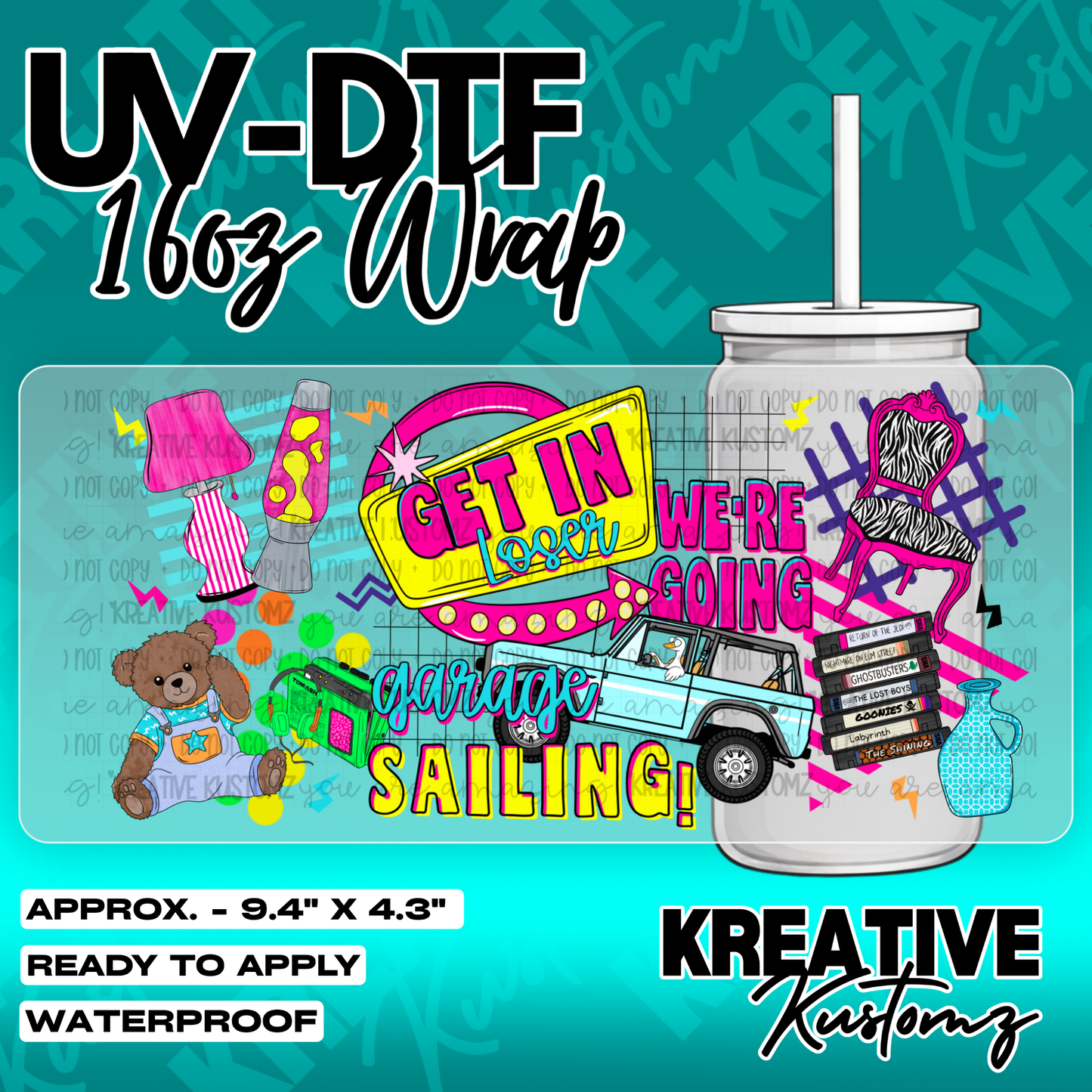 6115 | UV DTF Cup Wrap for 16oz Libbey Glass