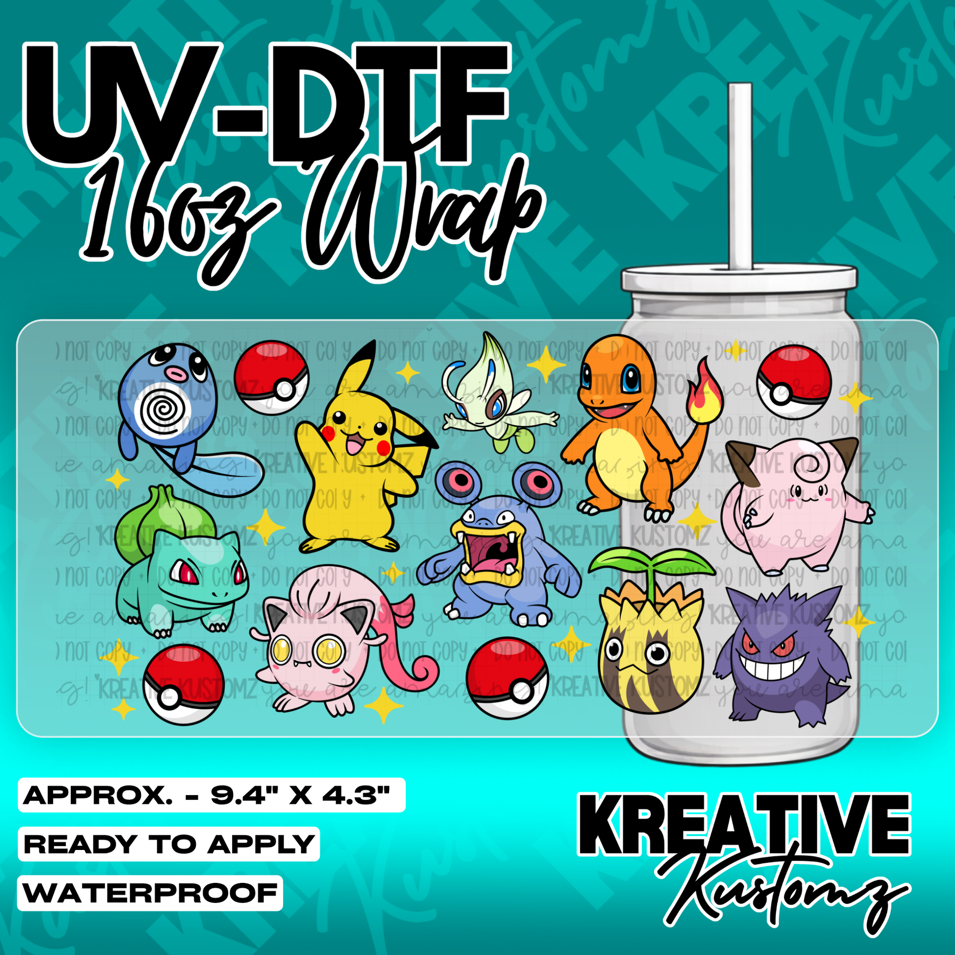 6117 | UV DTF Cup Wrap for 16oz Libbey Glass