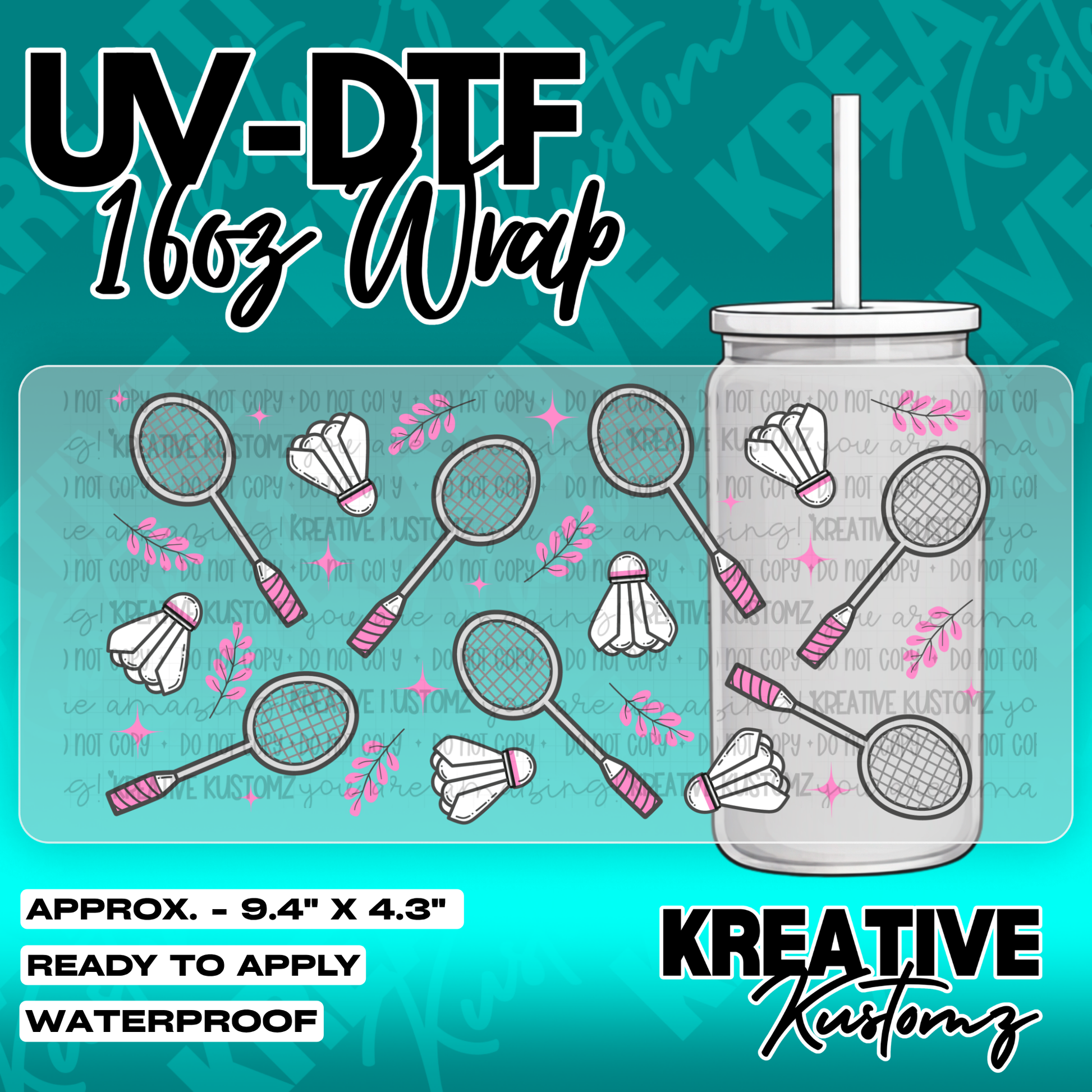 6118 | UV DTF Cup Wrap for 16oz Libbey Glass