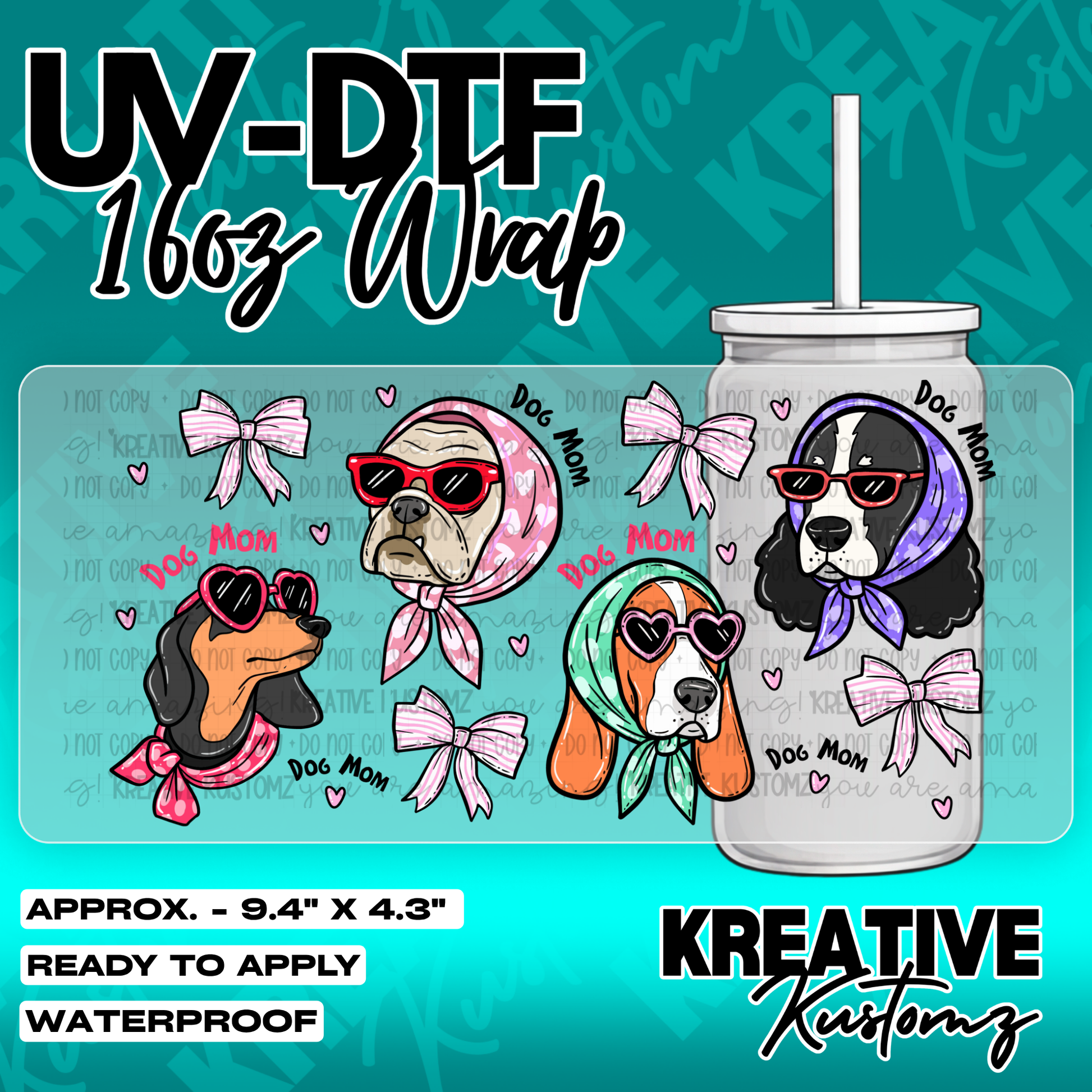6121 | UV DTF Cup Wrap for 16oz Libbey Glass