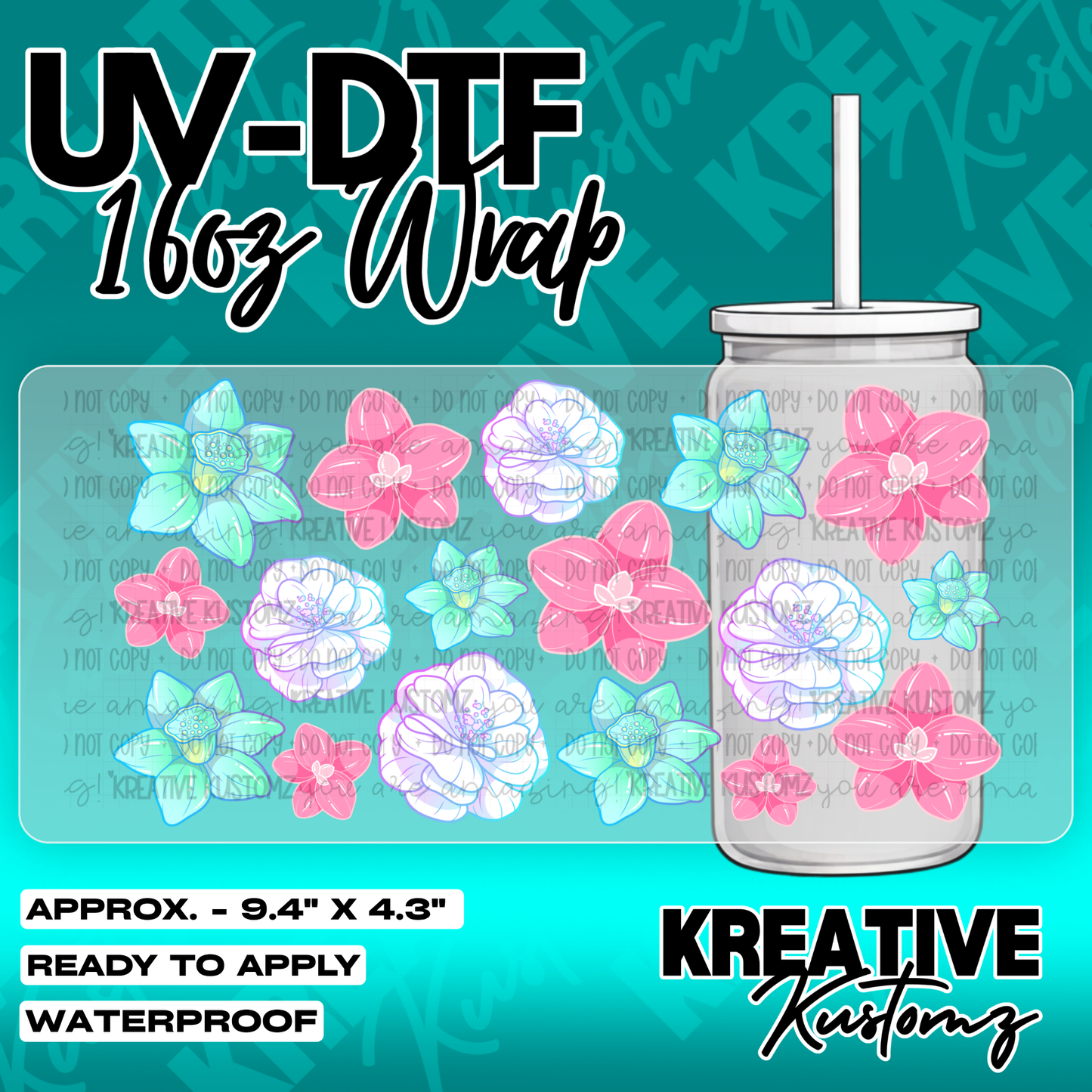 6123 | UV DTF Cup Wrap for 16oz Libbey Glass