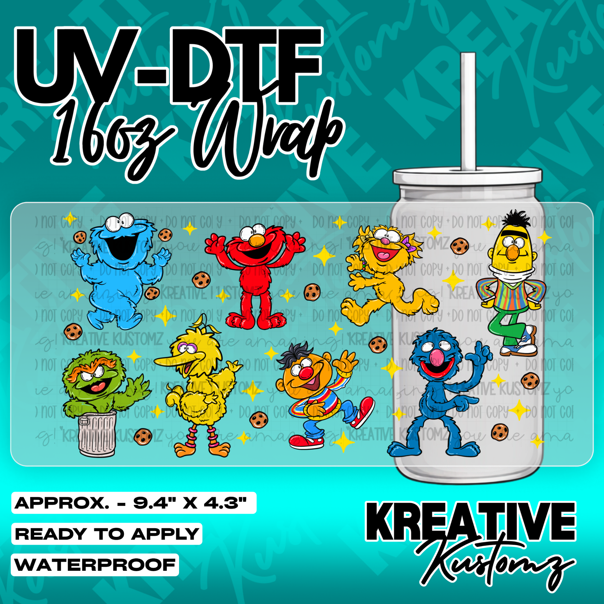 6124 | UV DTF Cup Wrap for 16oz Libbey Glass