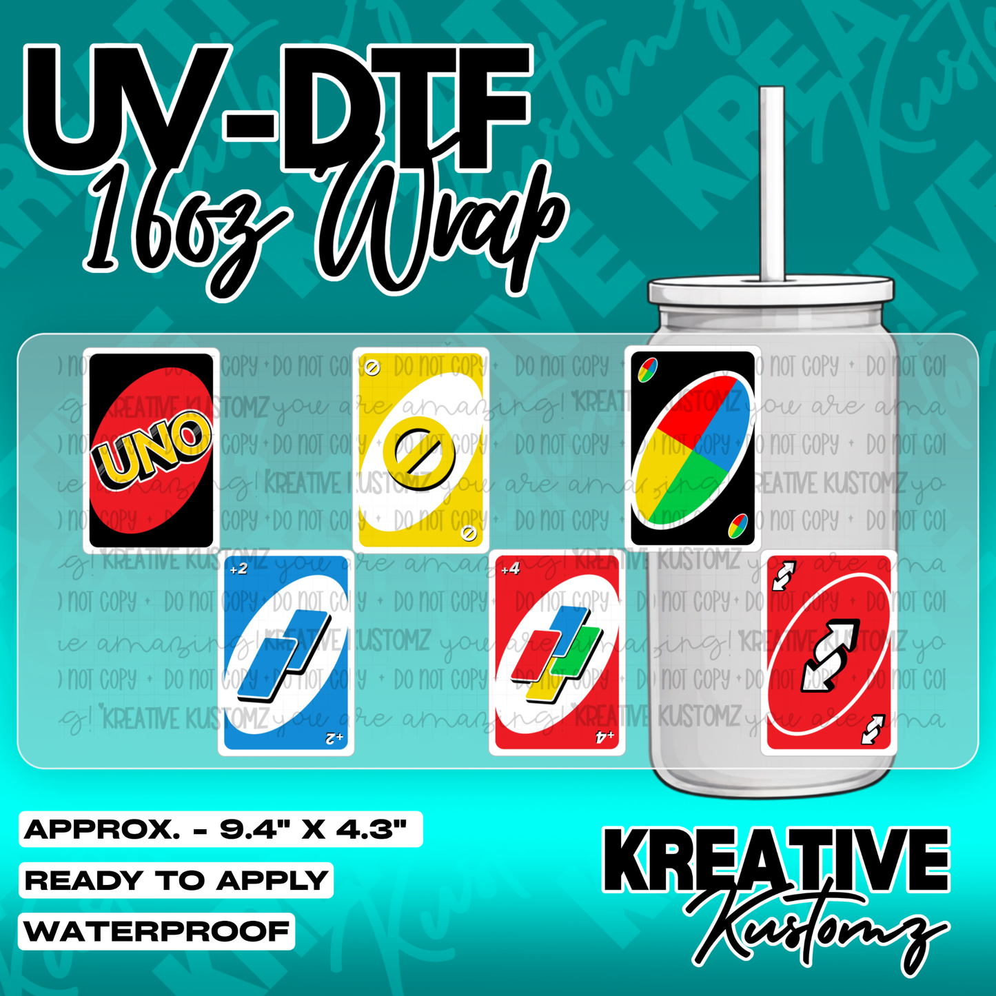 6125 | UV DTF Cup Wrap for 16oz Libbey Glass