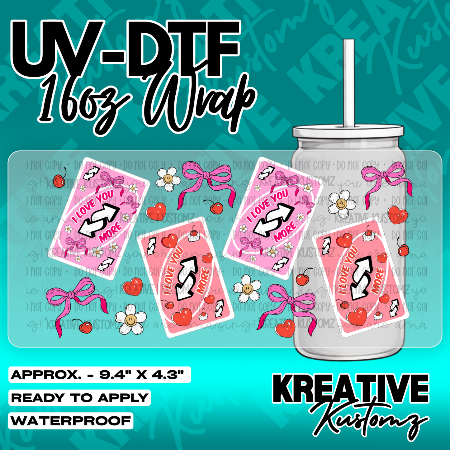 6126 | UV DTF Cup Wrap for 16oz Libbey Glass