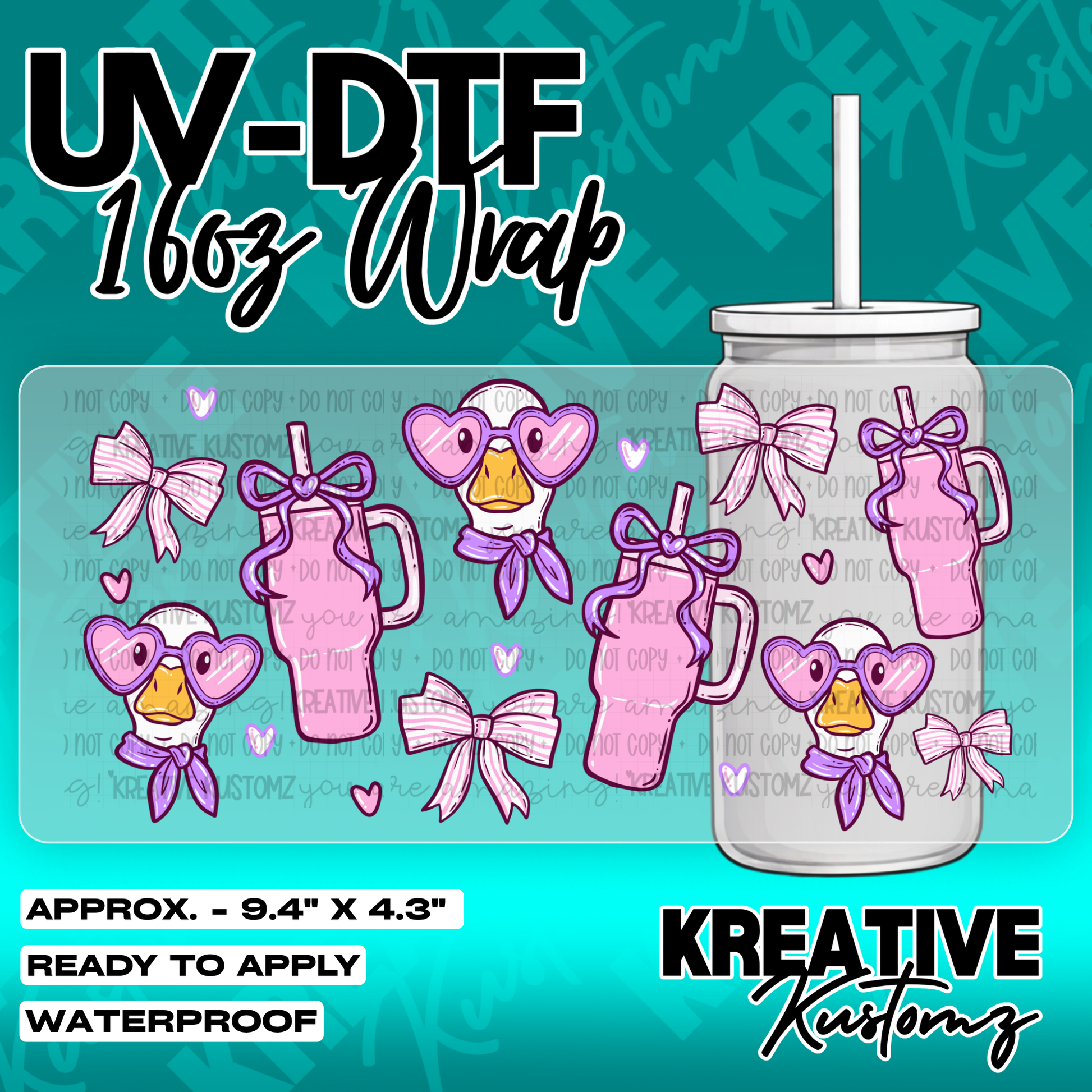 6128 | UV DTF Cup Wrap for 16oz Libbey Glass