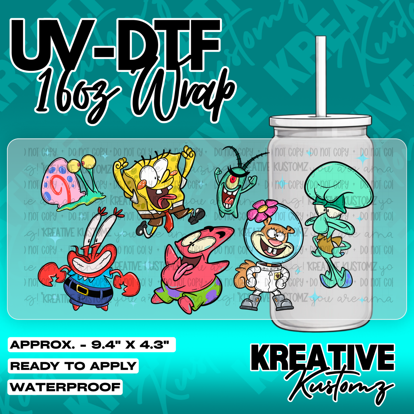 6130 | UV DTF Cup Wrap for 16oz Libbey Glass