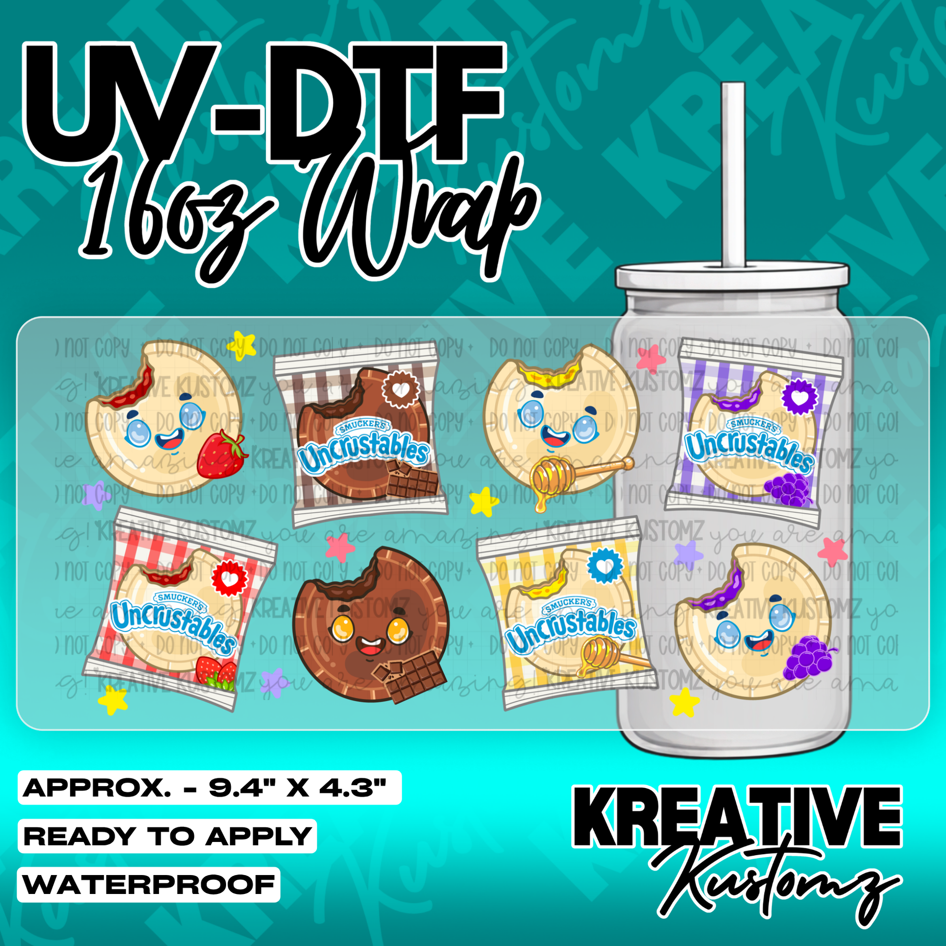 6135 | UV DTF Cup Wrap for 16oz Libbey Glass