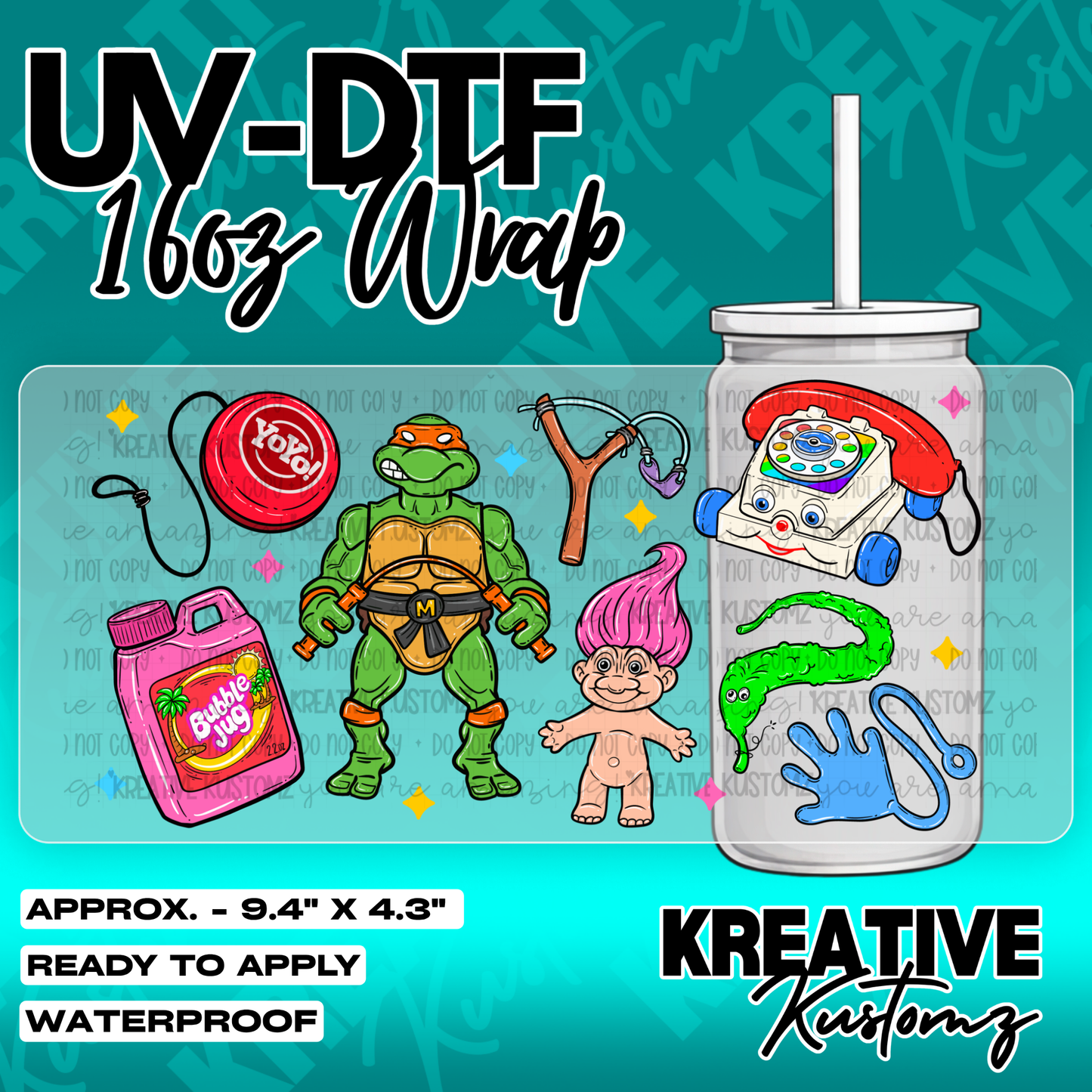 6138 | UV DTF Cup Wrap for 16oz Libbey Glass