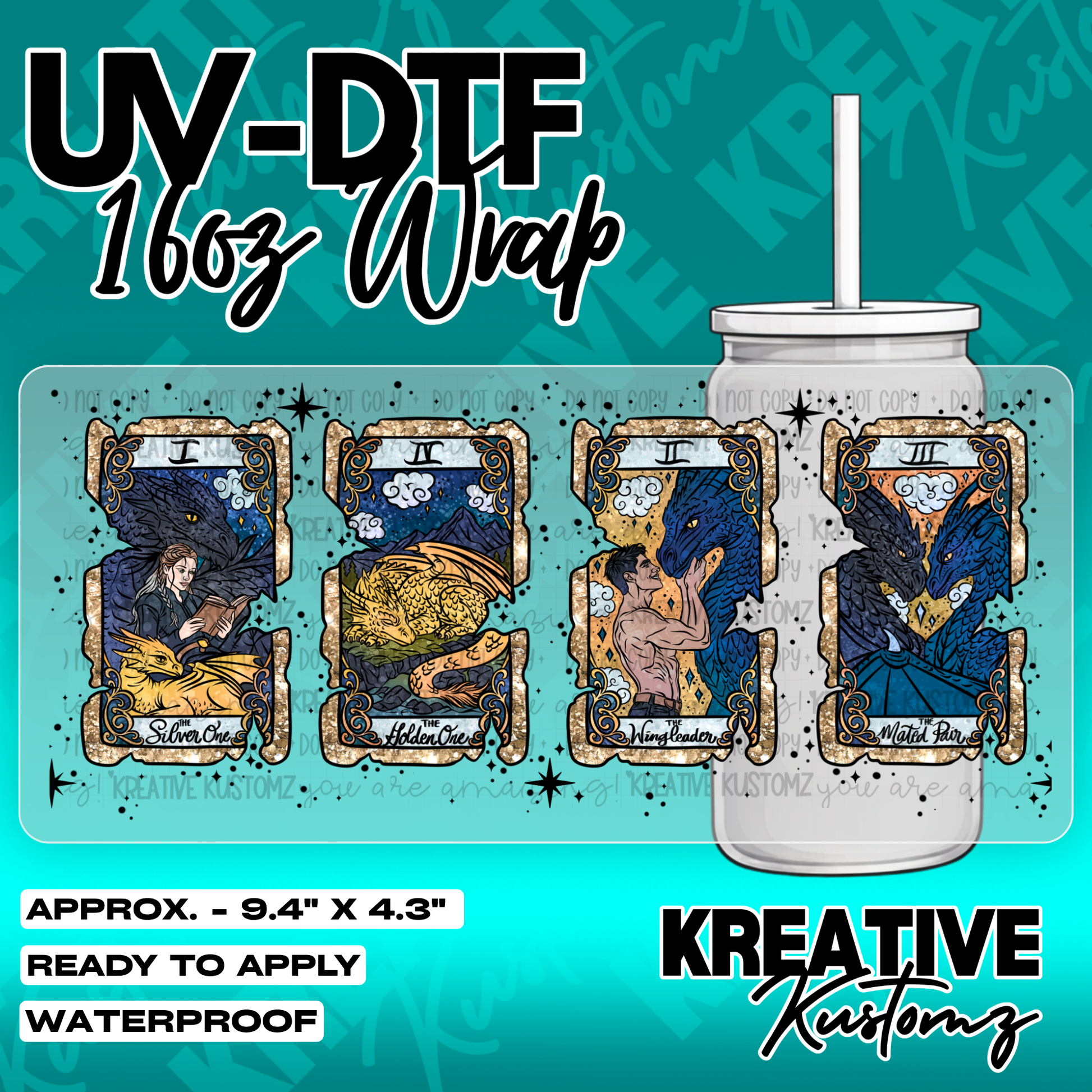 6140 | UV DTF Cup Wrap for 16oz Libbey Glass