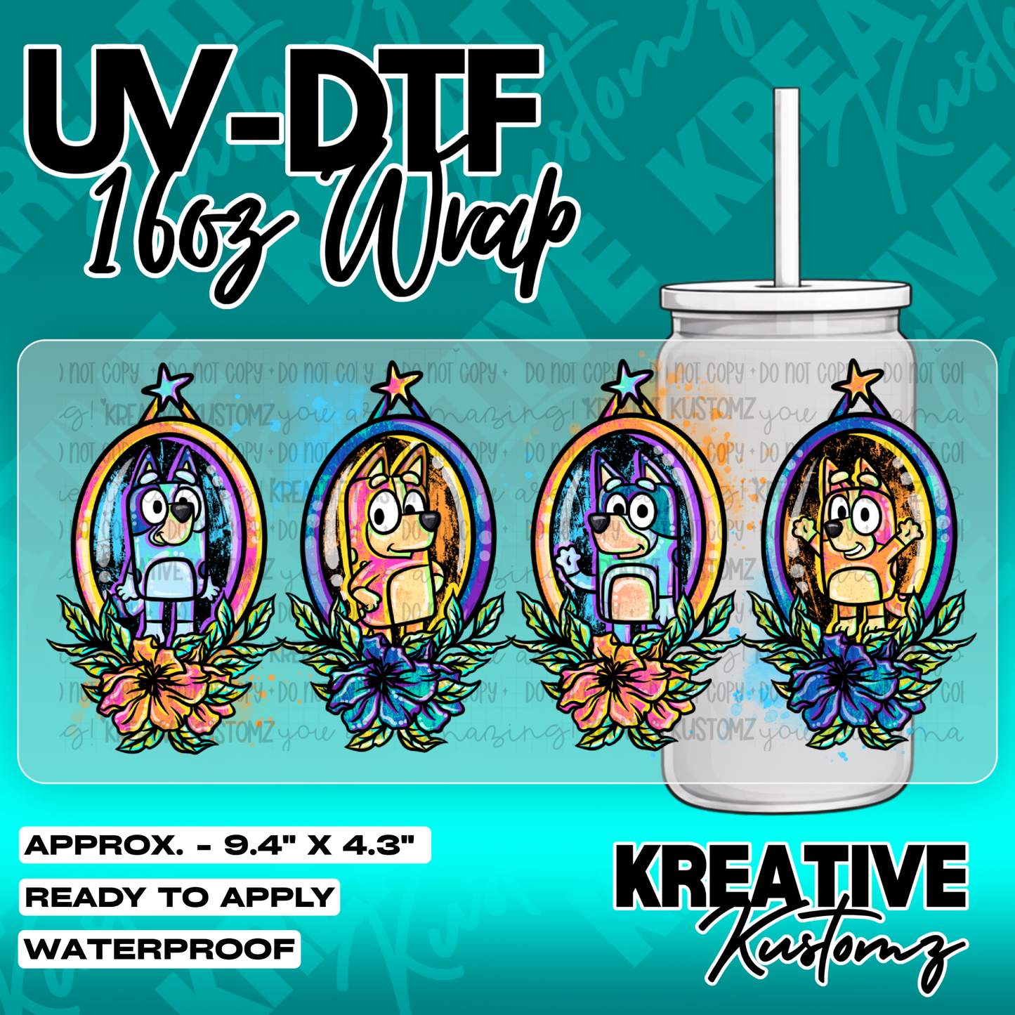 6141 | UV DTF Cup Wrap for 16oz Libbey Glass