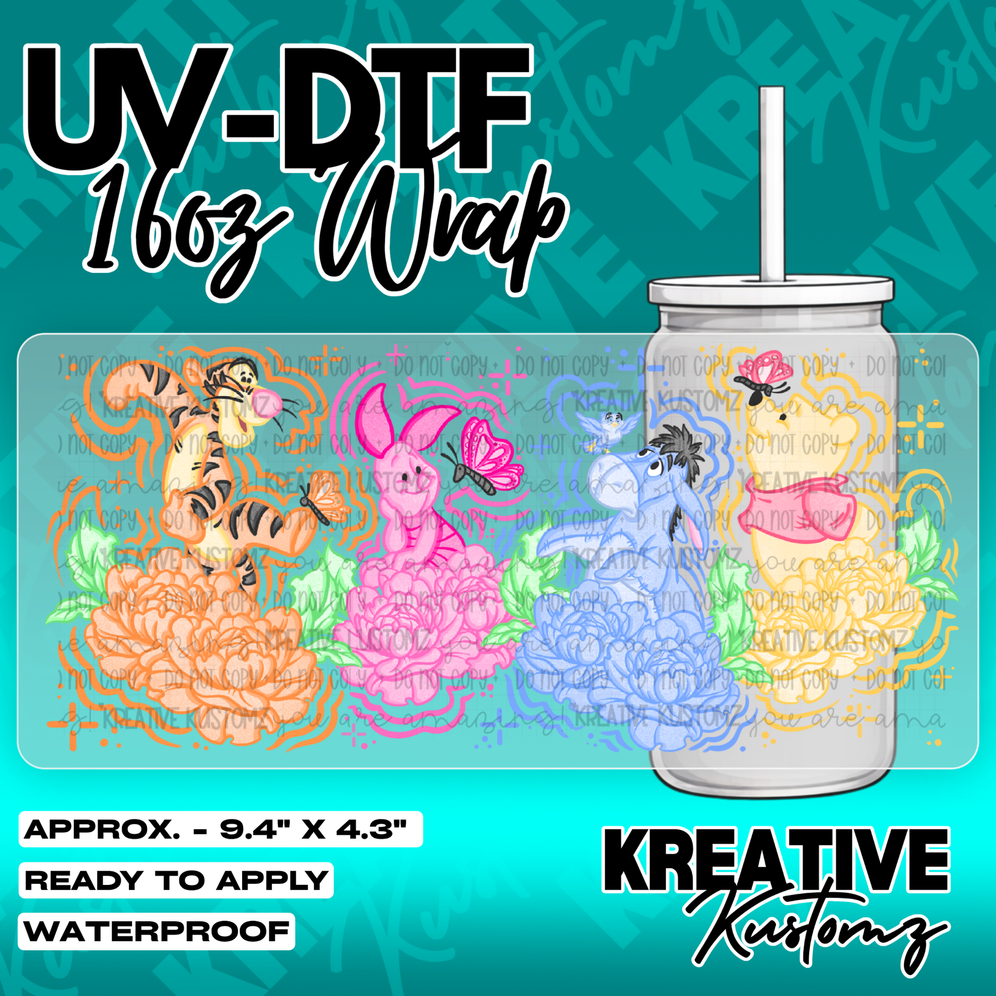 6142 | UV DTF Cup Wrap for 16oz Libbey Glass