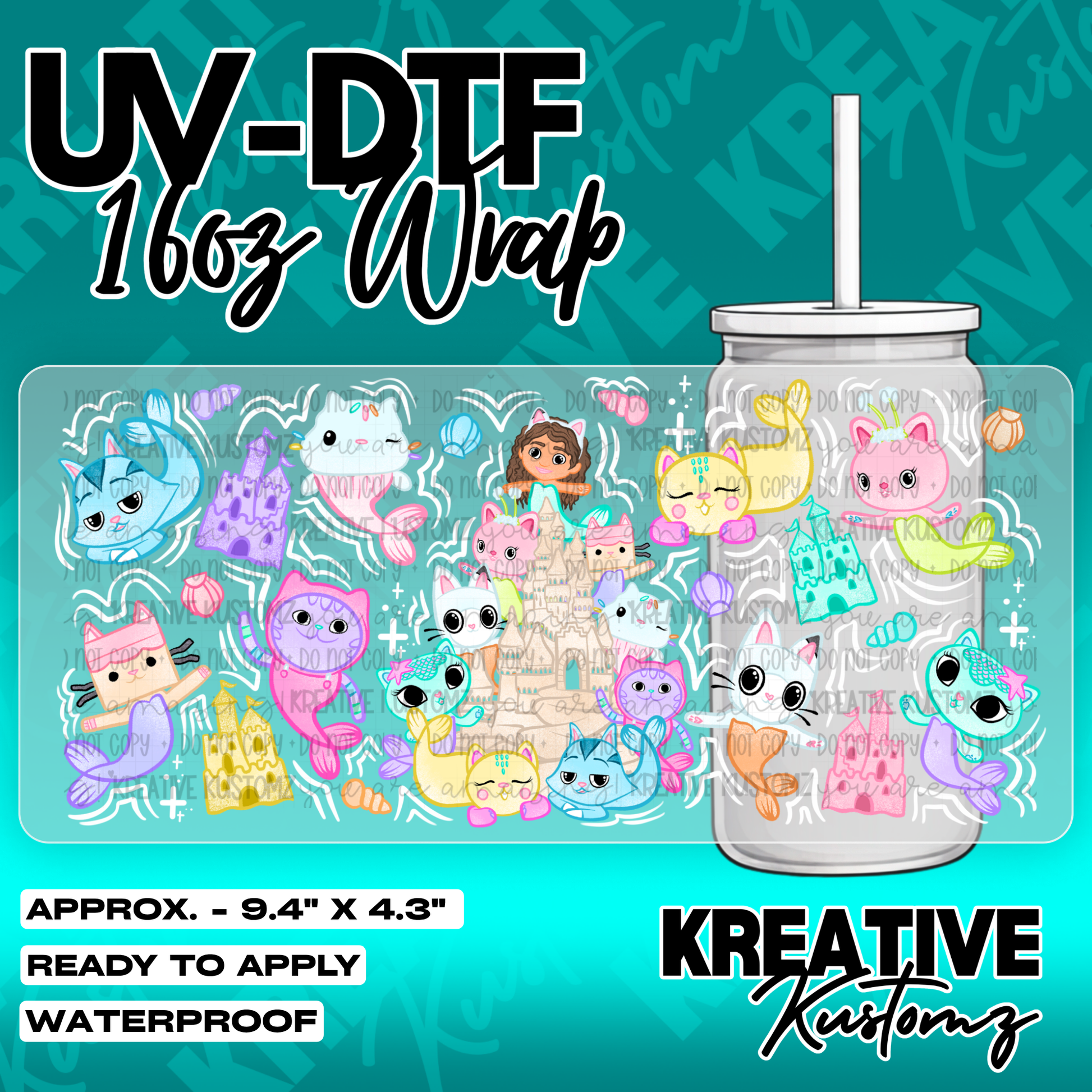 6143 | UV DTF Cup Wrap for 16oz Libbey Glass