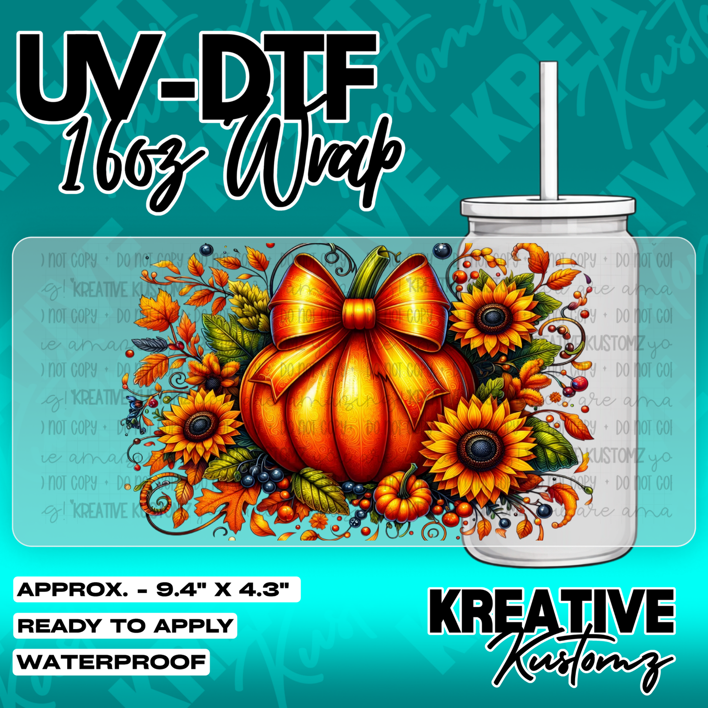 6153 | UV DTF Cup Wrap for 16oz Libbey Glass