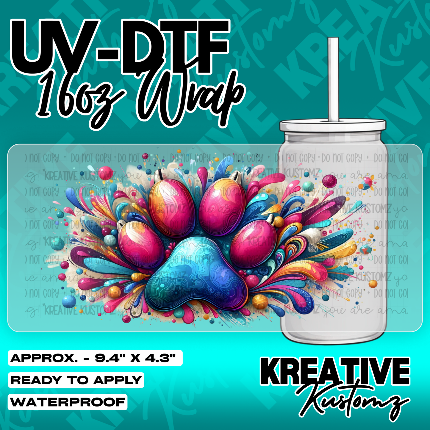 6156 | UV DTF Cup Wrap for 16oz Libbey Glass
