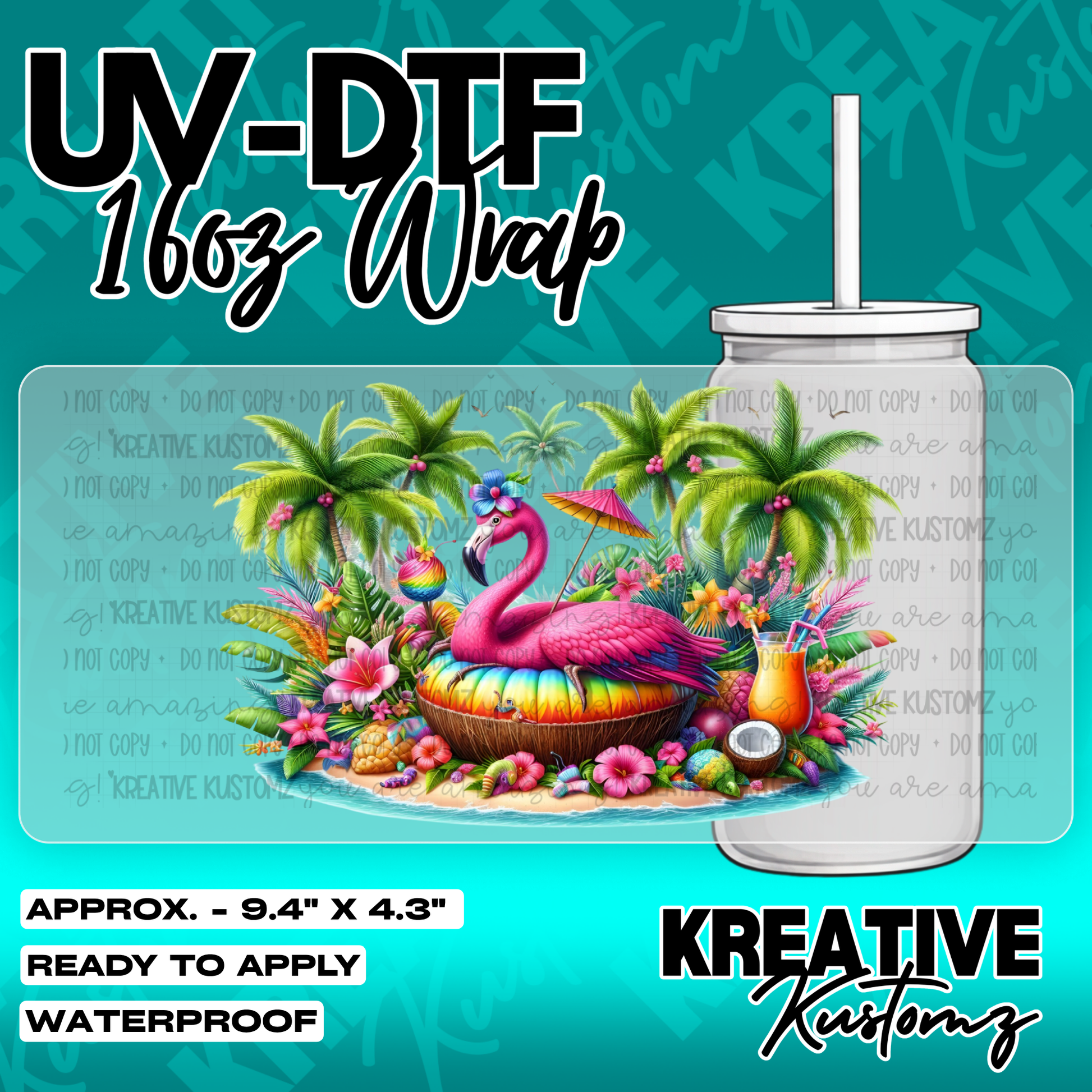 6158 | UV DTF Cup Wrap for 16oz Libbey Glass