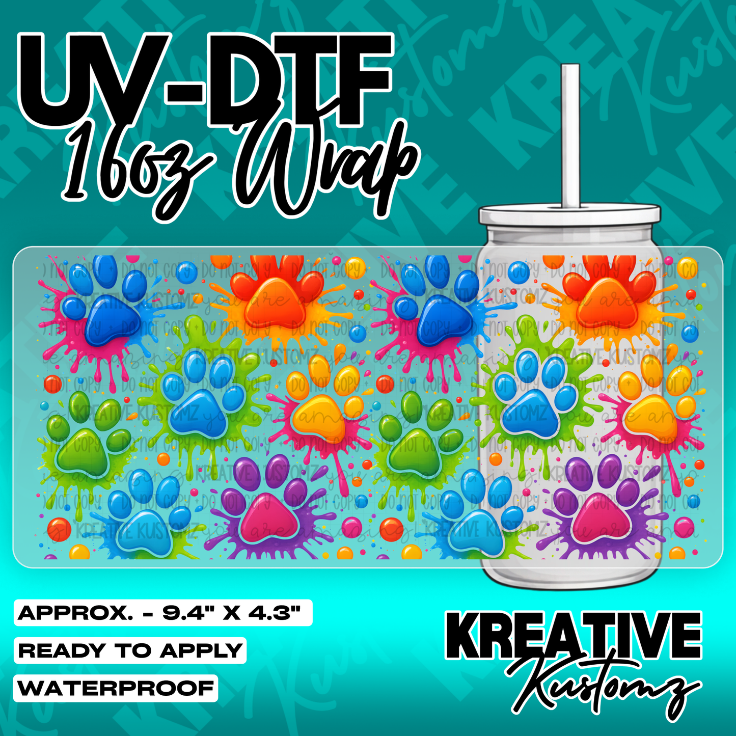 6161 | UV DTF Cup Wrap for 16oz Libbey Glass