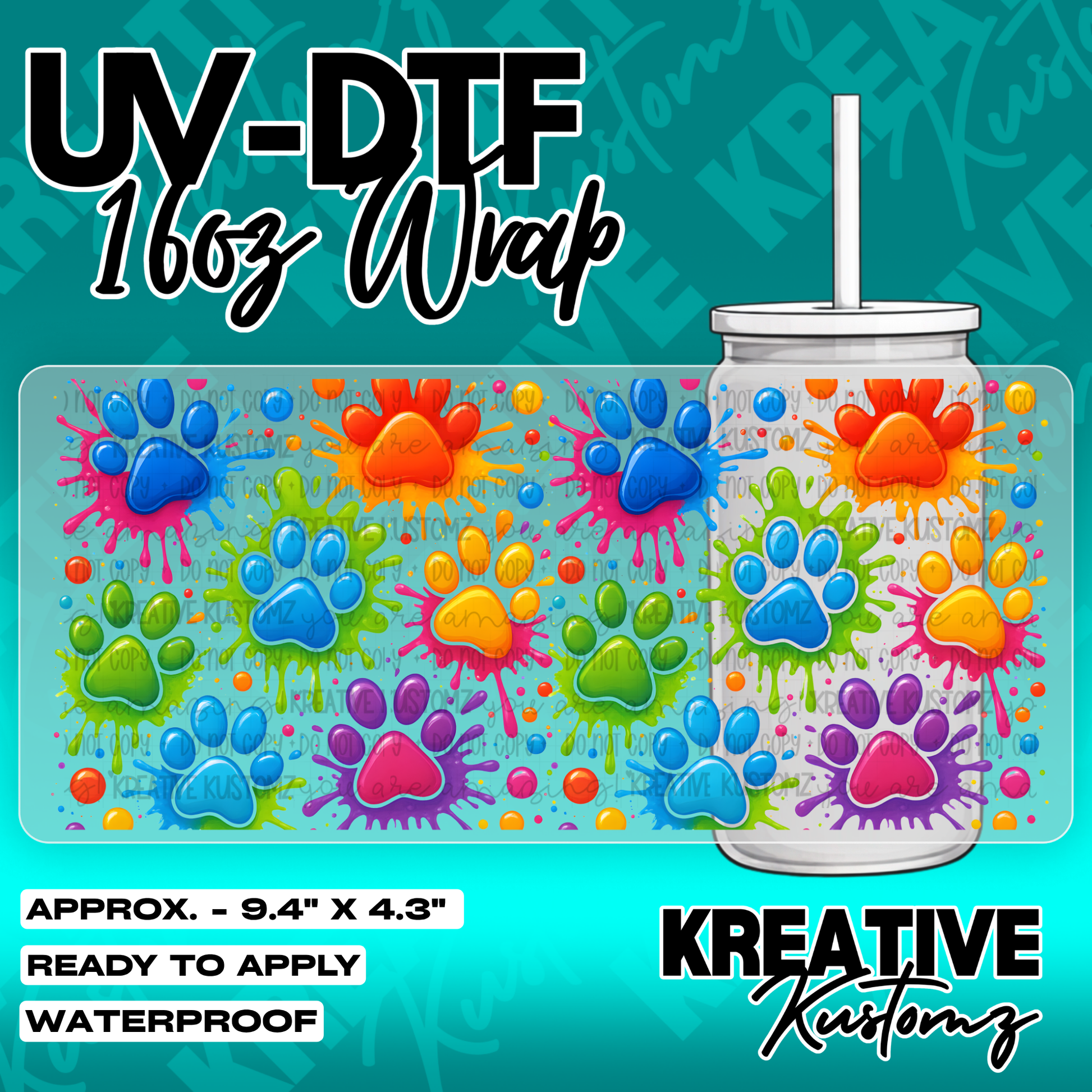 6161 | UV DTF Cup Wrap for 16oz Libbey Glass