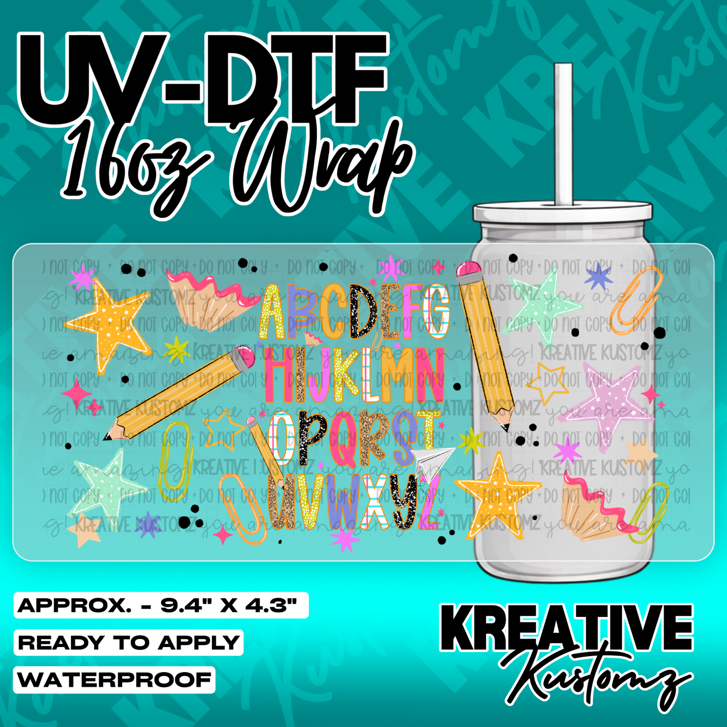 6162 | UV DTF Cup Wrap for 16oz Libbey Glass