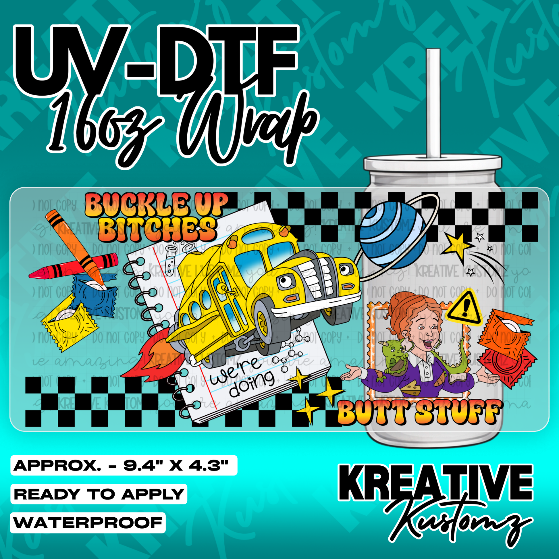 6167 | UV DTF Cup Wrap for 16oz Libbey Glass