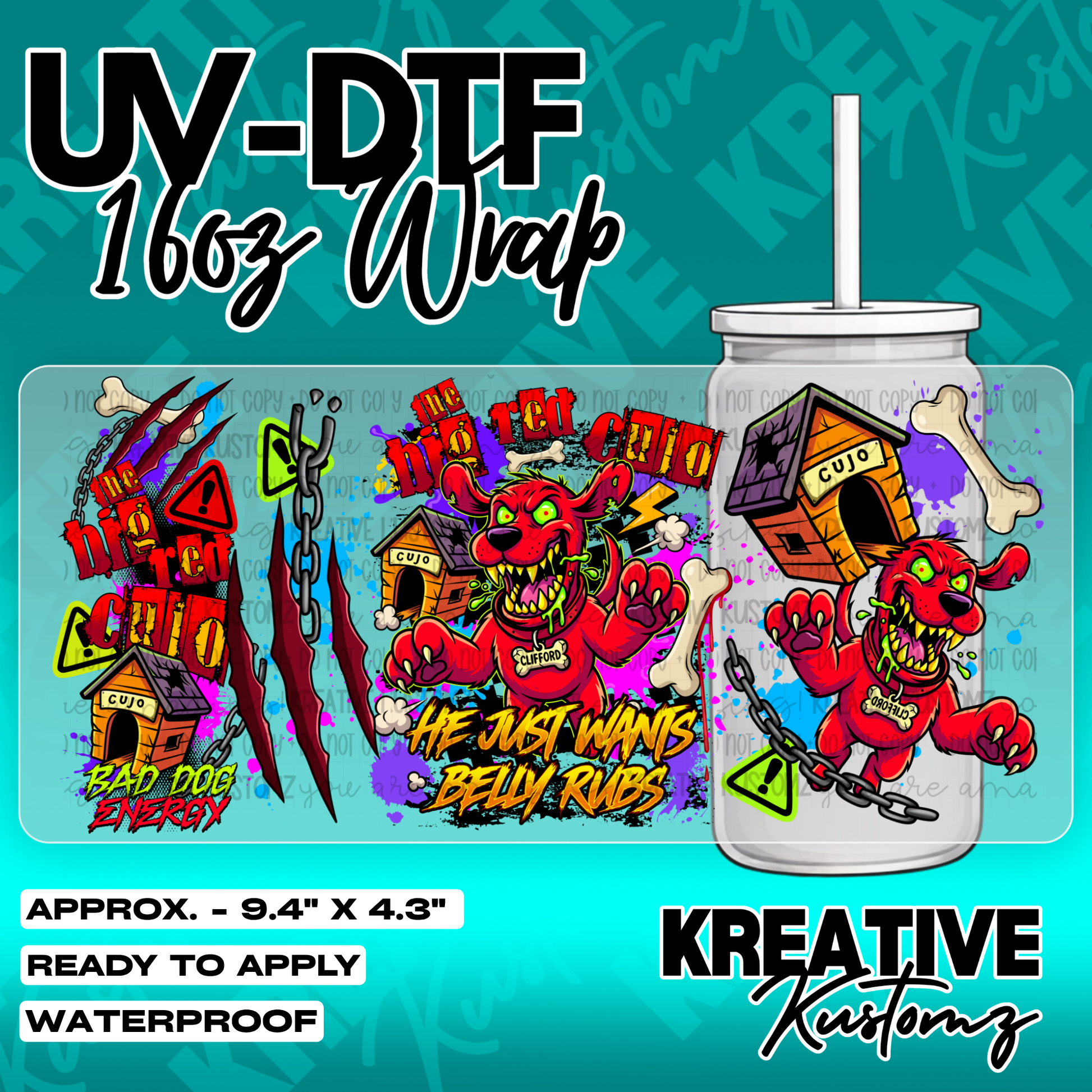 6168 | UV DTF Cup Wrap for 16oz Libbey Glass