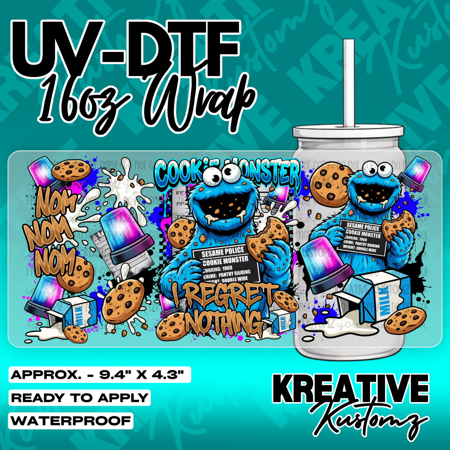 6169 | UV DTF Cup Wrap for 16oz Libbey Glass