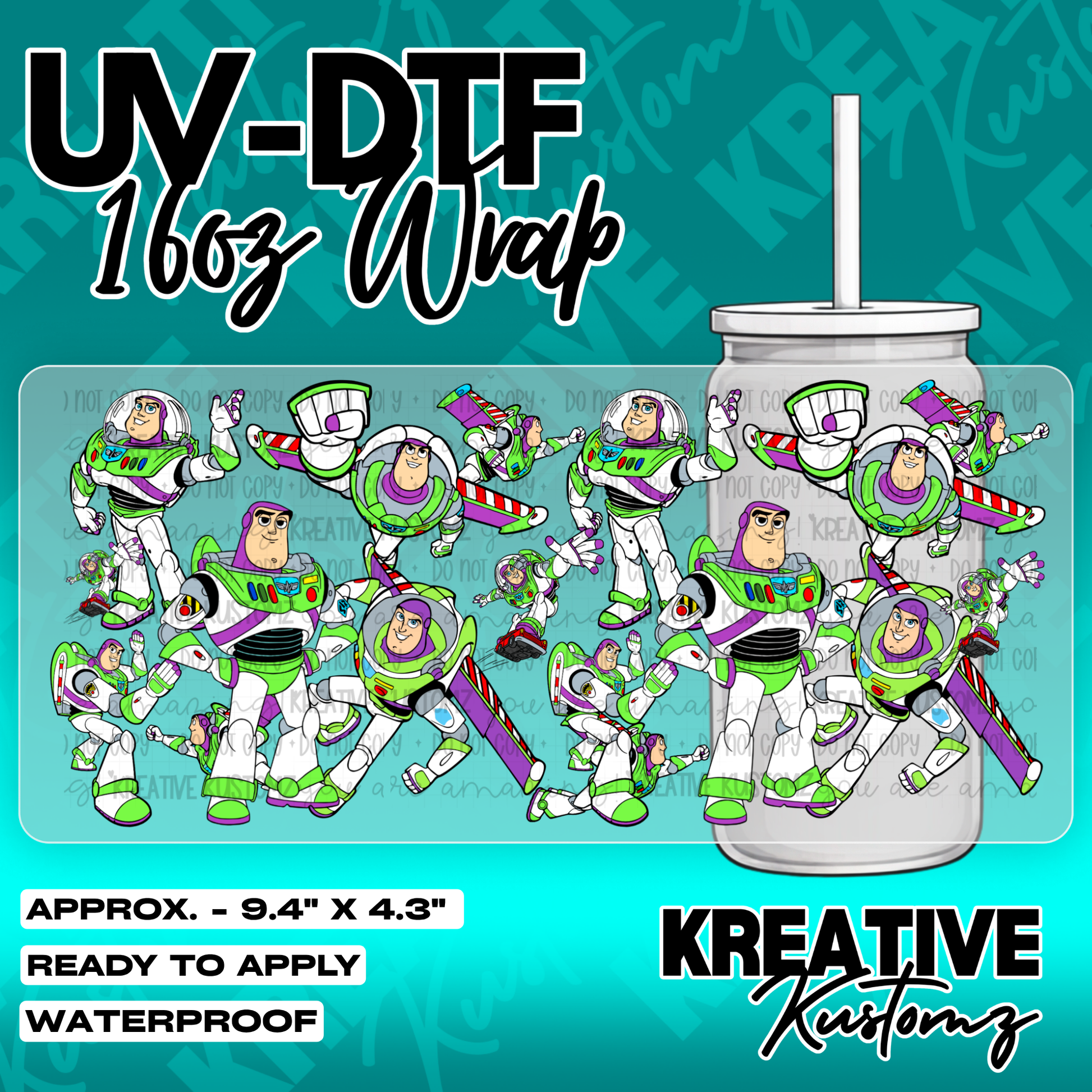 6177 | UV DTF Cup Wrap for 16oz Libbey Glass