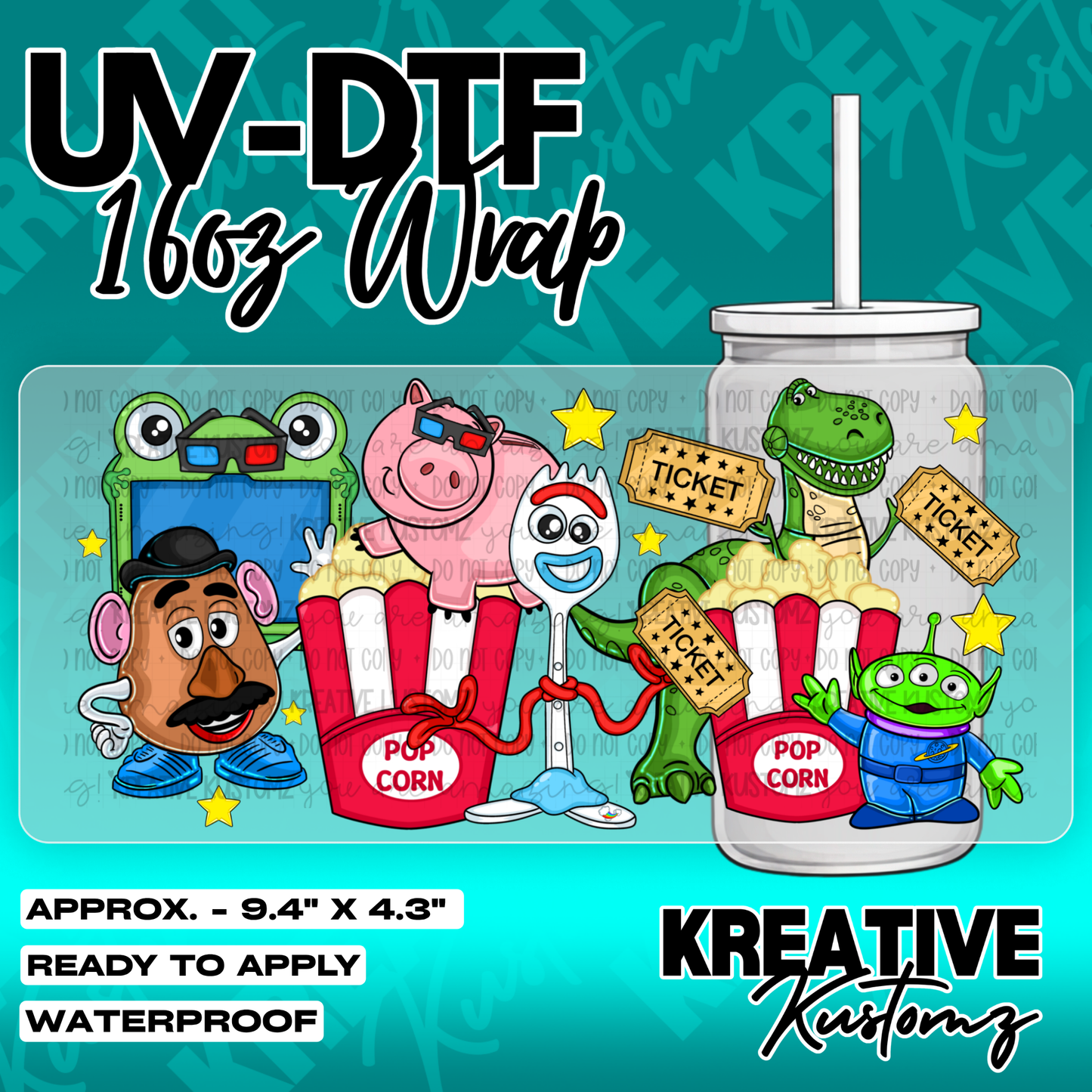6179 | UV DTF Cup Wrap for 16oz Libbey Glass