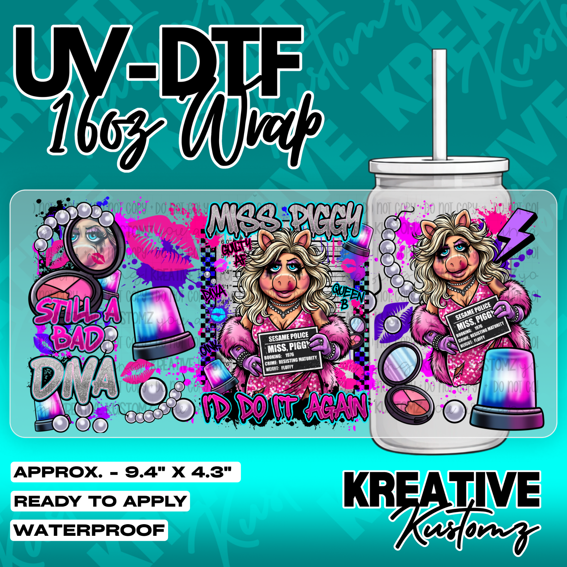 6181 | UV DTF Cup Wrap for 16oz Libbey Glass