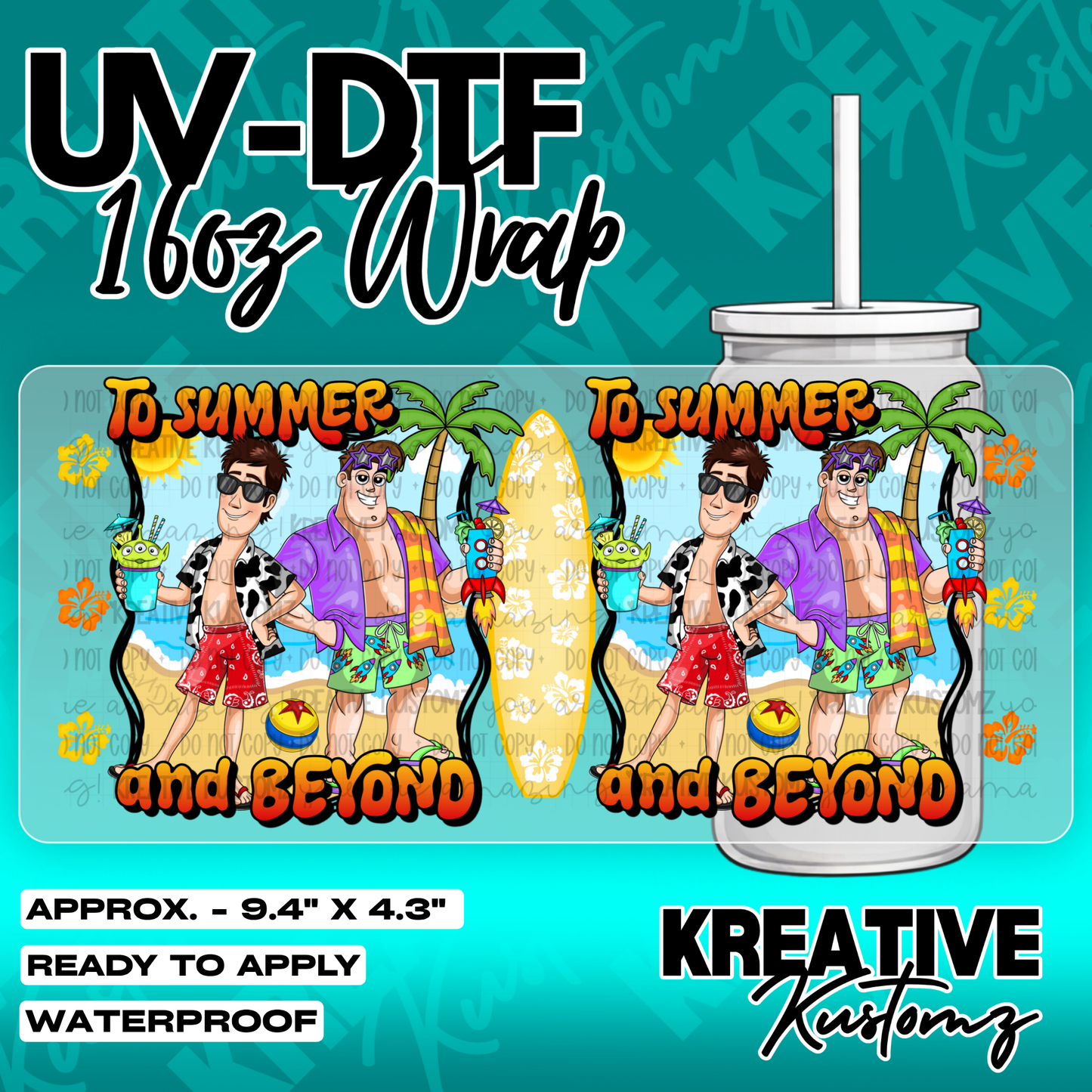 6182 | UV DTF Cup Wrap for 16oz Libbey Glass