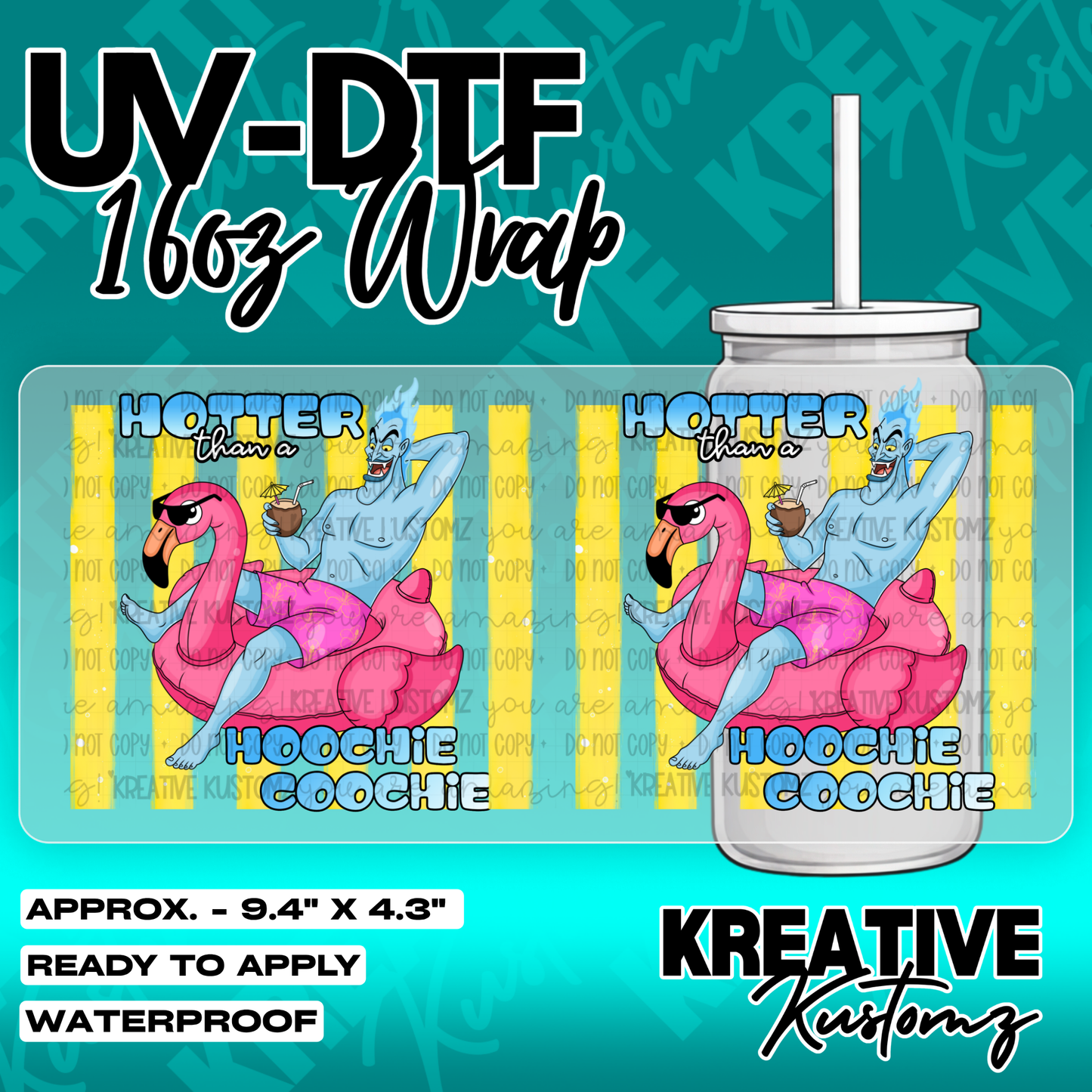 6185 | UV DTF Cup Wrap for 16oz Libbey Glass