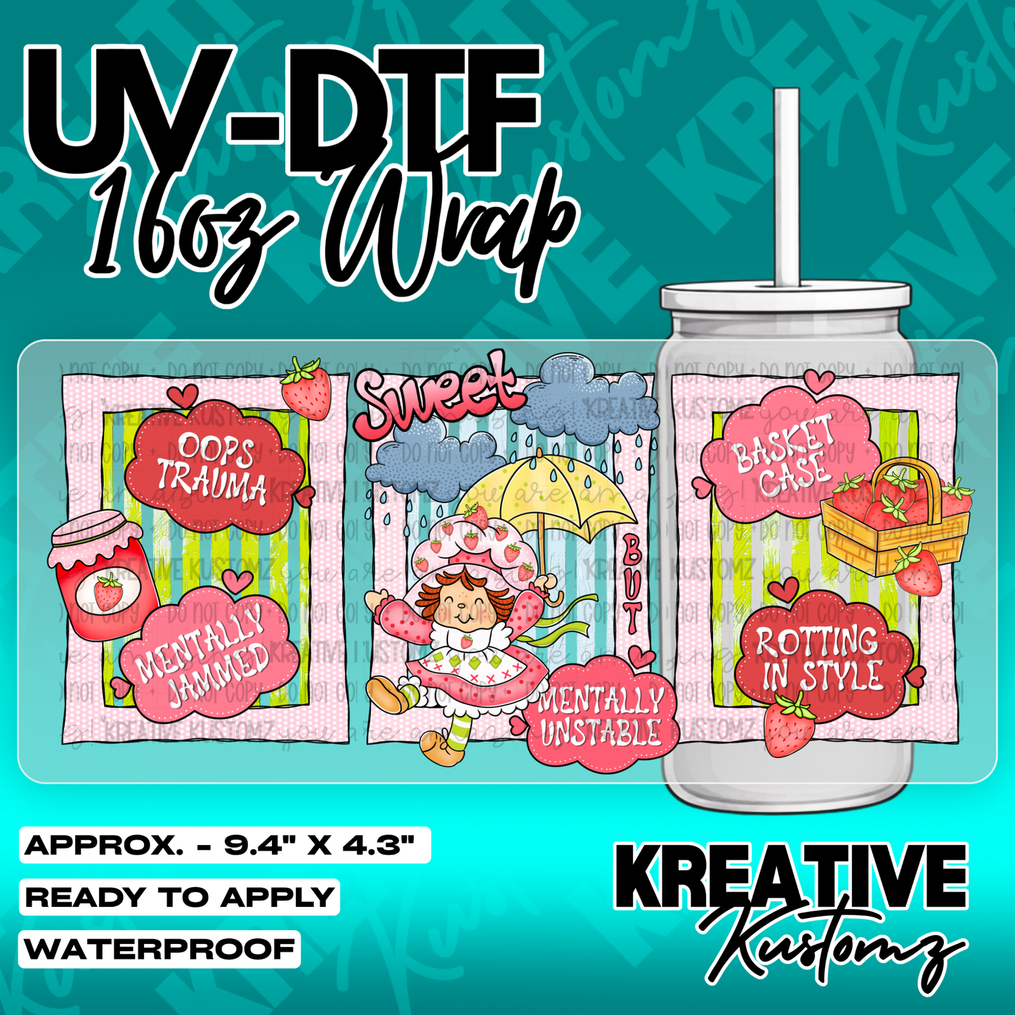 6188 | UV DTF Cup Wrap for 16oz Libbey Glass