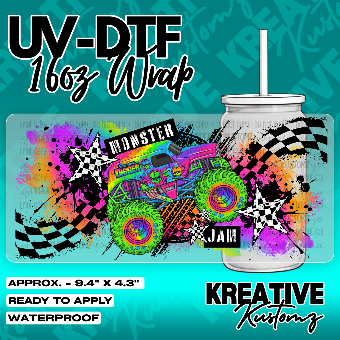 6192 | UV DTF Cup Wrap for 16oz Libbey Glass