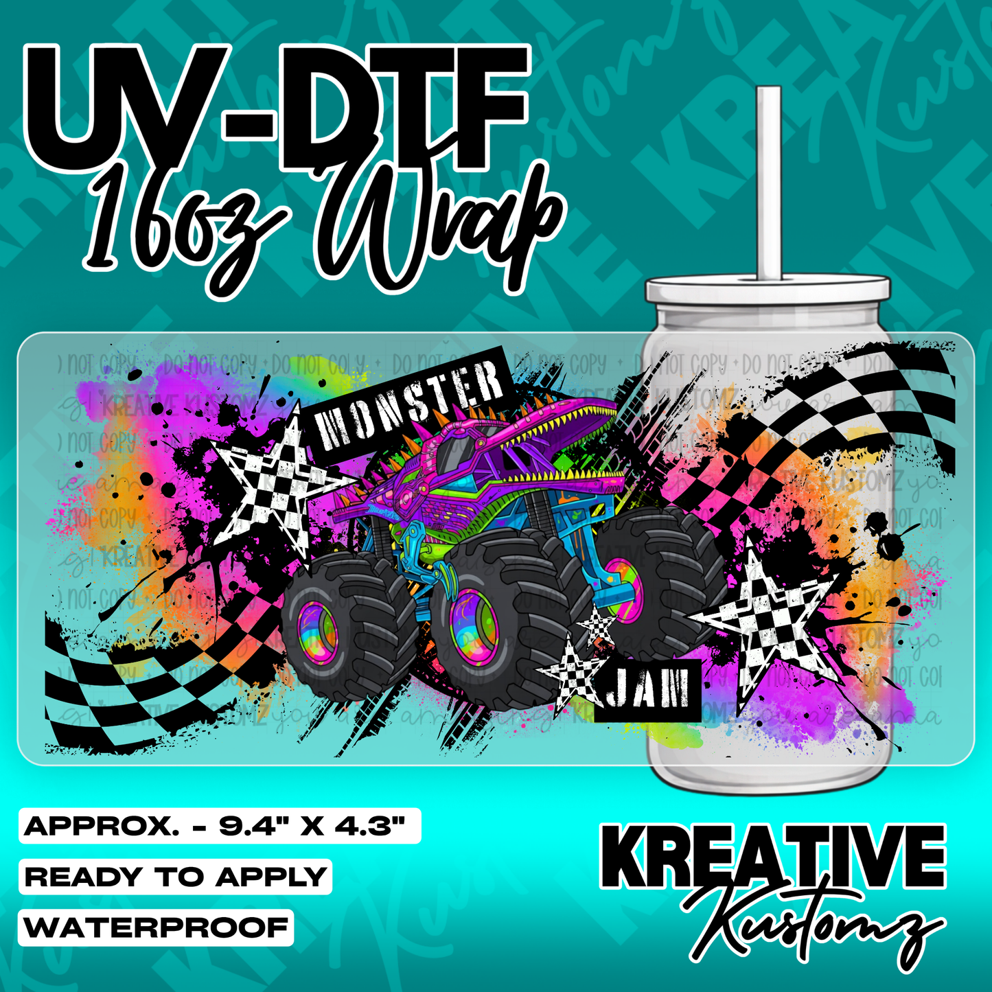 6195 | UV DTF Cup Wrap for 16oz Libbey Glass