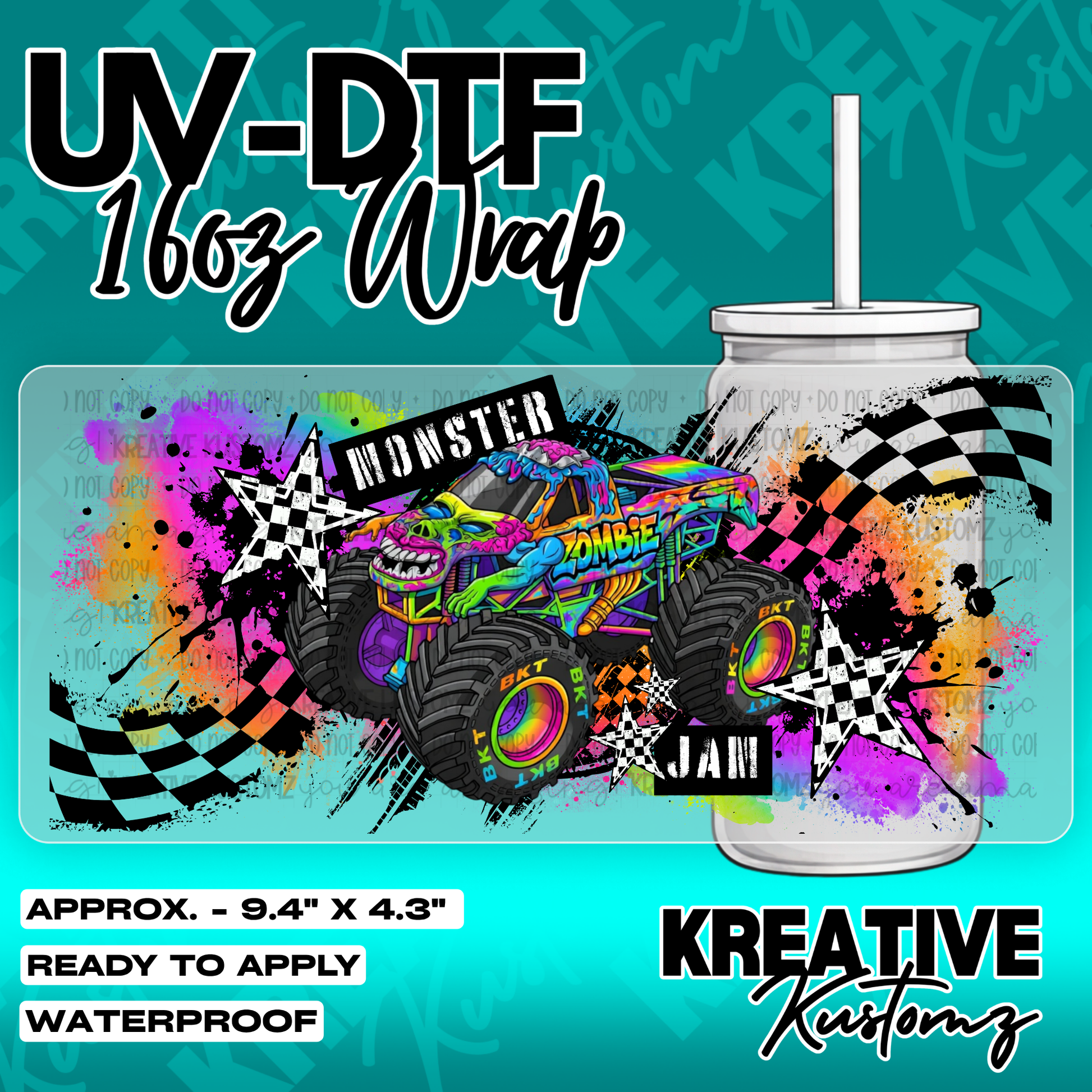6196 | UV DTF Cup Wrap for 16oz Libbey Glass