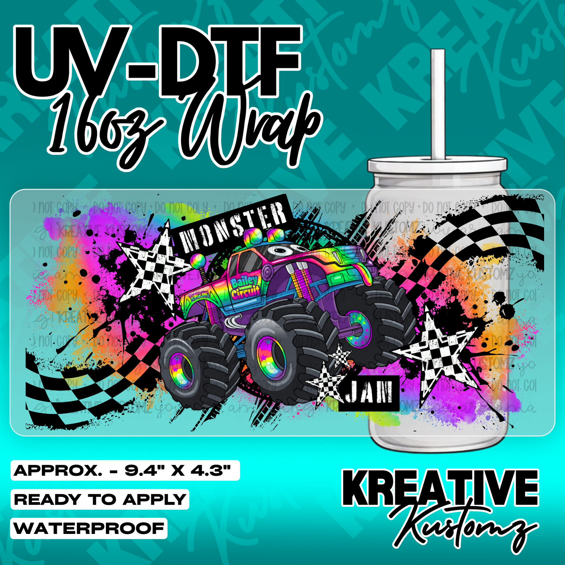 6198 | UV DTF Cup Wrap for 16oz Libbey Glass