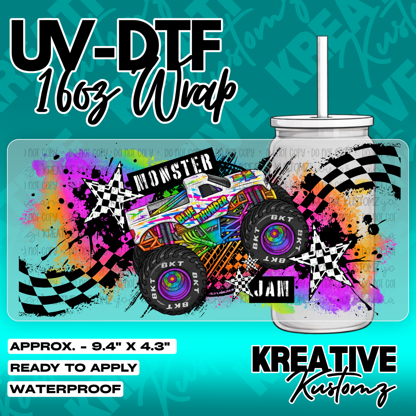 6201 | UV DTF Cup Wrap for 16oz Libbey Glass