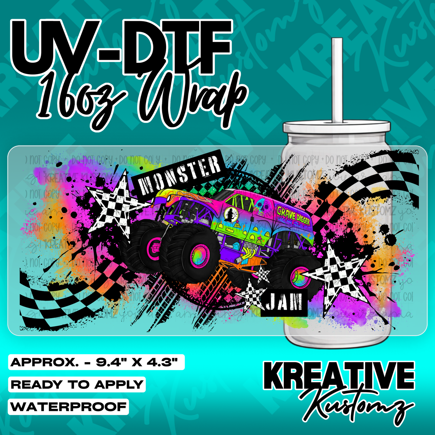 6204 | UV DTF Cup Wrap for 16oz Libbey Glass