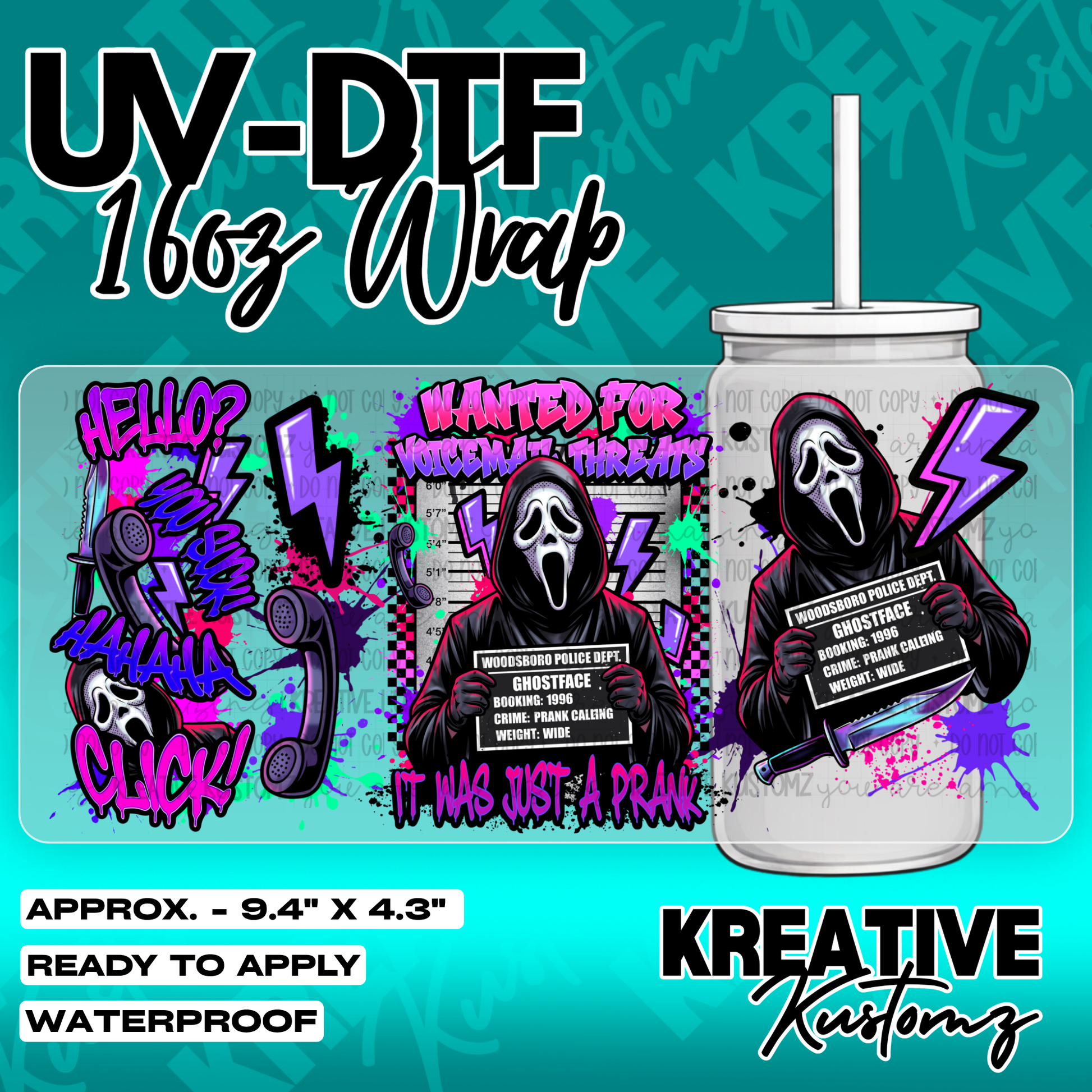 6211 | UV DTF Cup Wrap for 16oz Libbey Glass