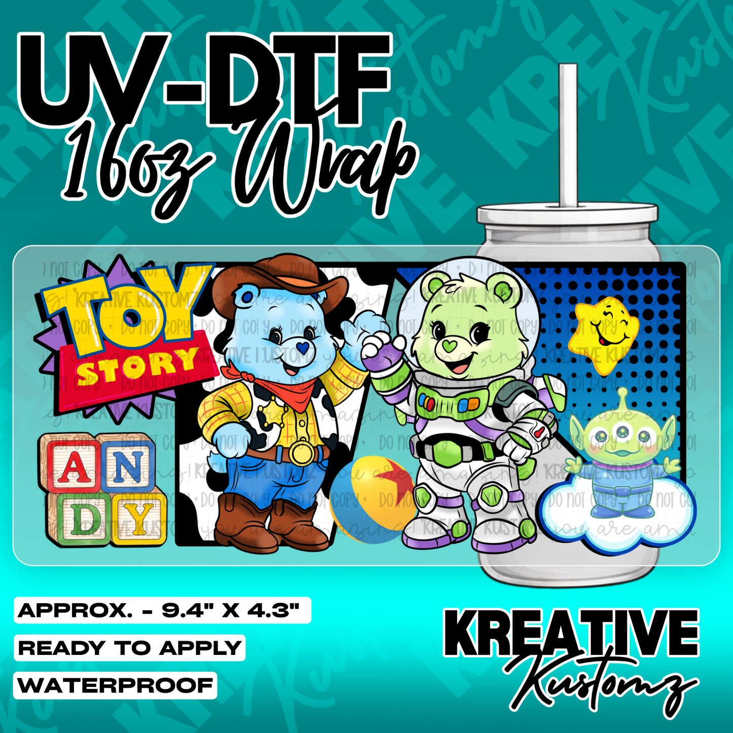 6213 | UV DTF Cup Wrap for 16oz Libbey Glass