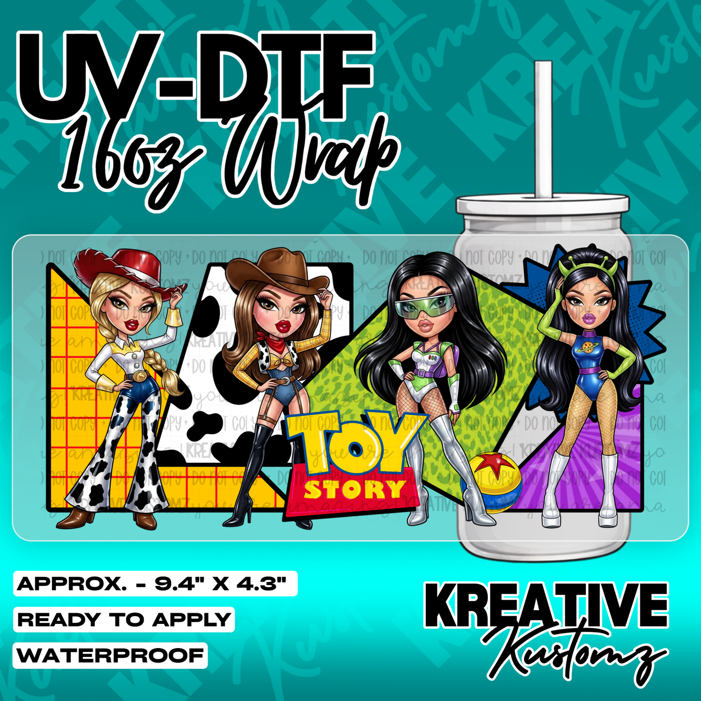 6214 | UV DTF Cup Wrap for 16oz Libbey Glass