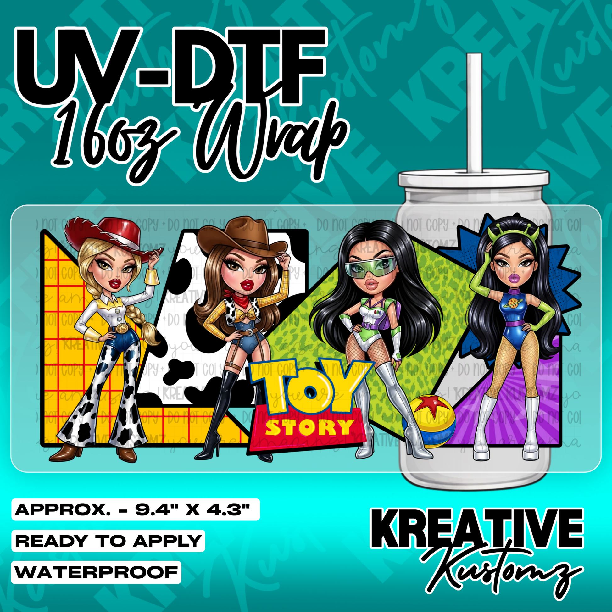 6214 | UV DTF Cup Wrap for 16oz Libbey Glass