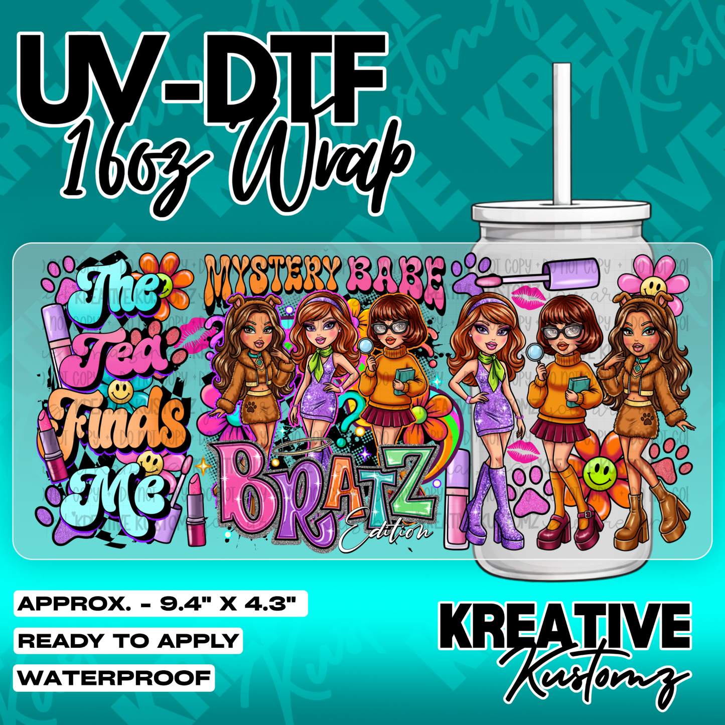 6215 | UV DTF Cup Wrap for 16oz Libbey Glass