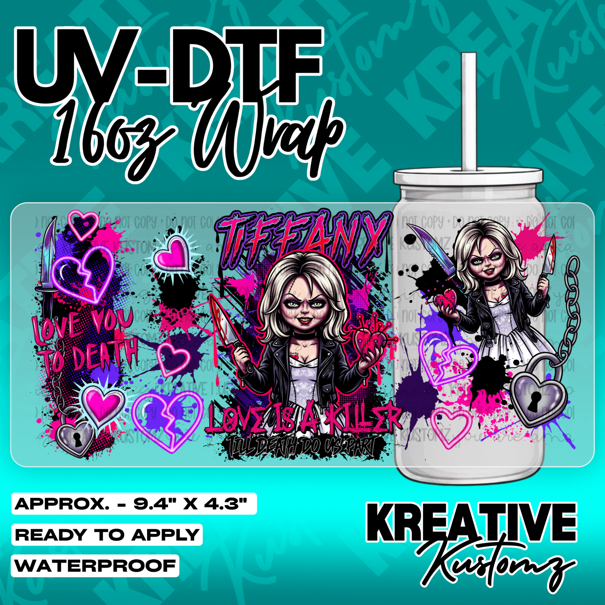 6216 | UV DTF Cup Wrap for 16oz Libbey Glass