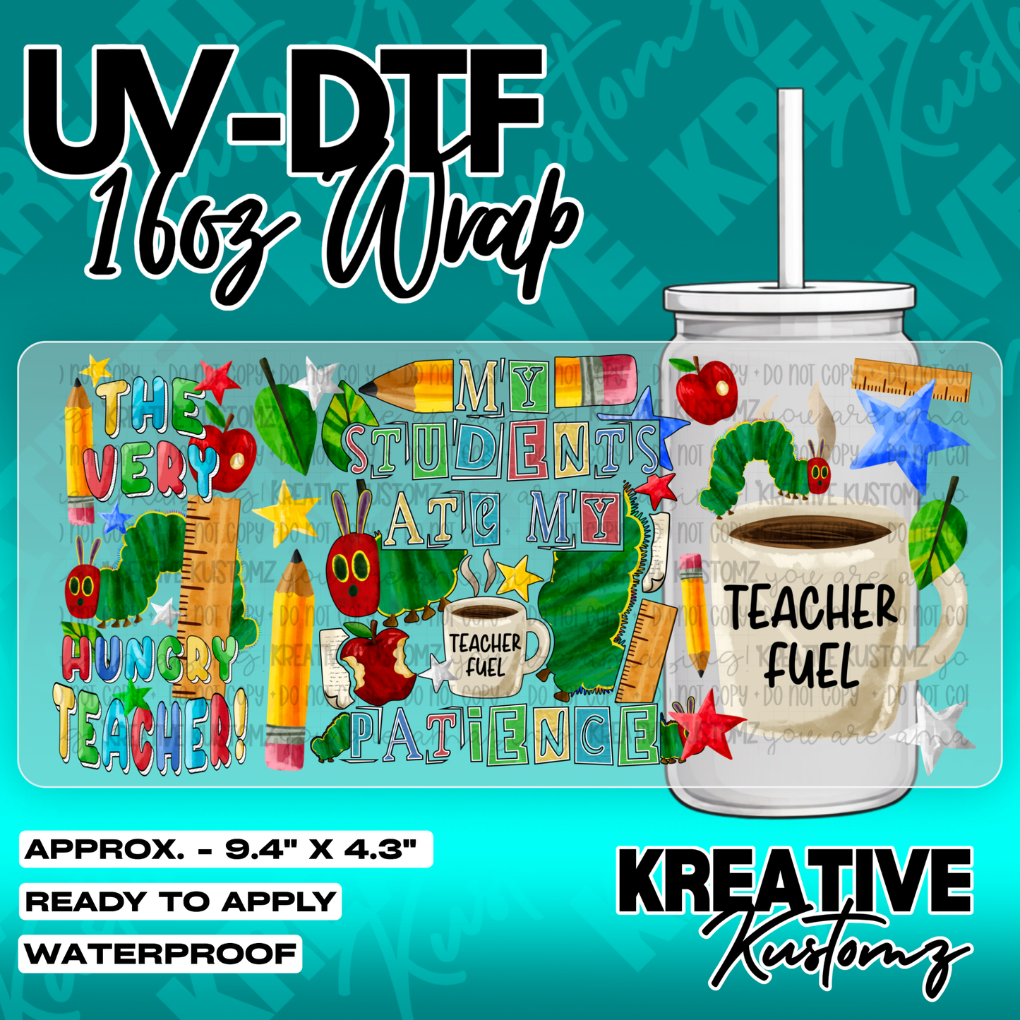 6218 | UV DTF Cup Wrap for 16oz Libbey Glass