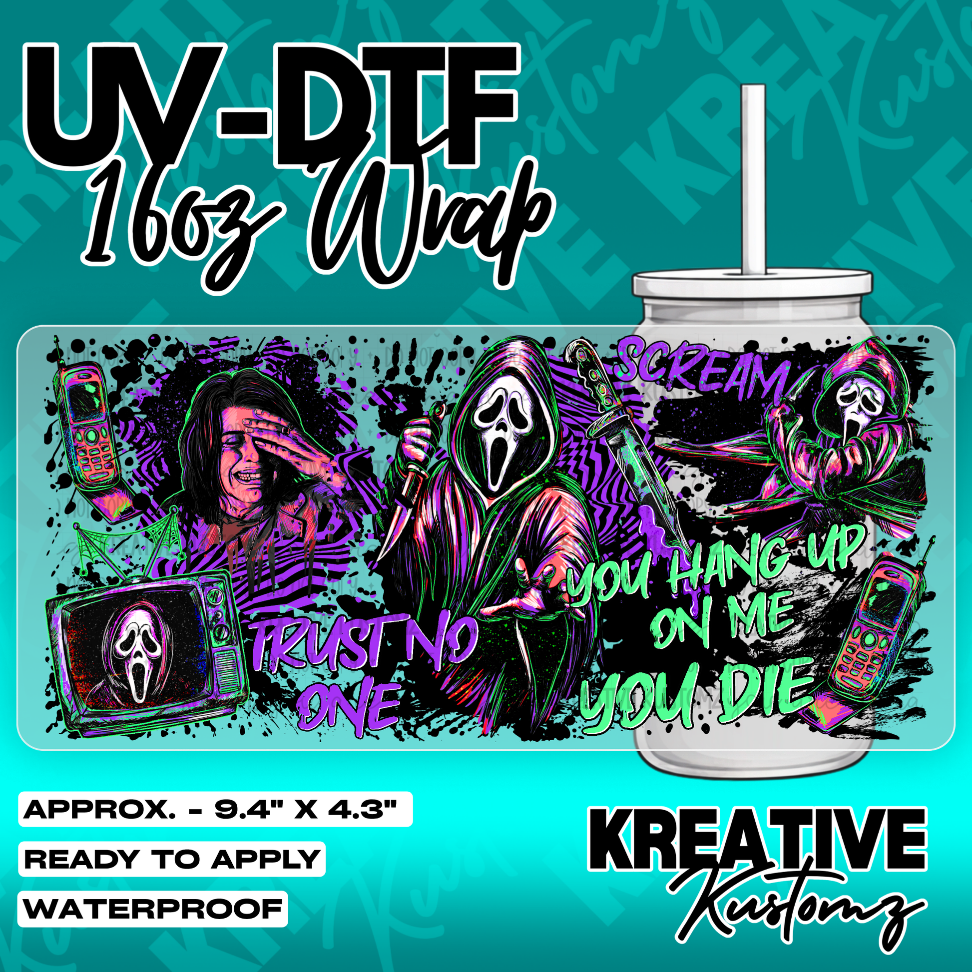 6219 | UV DTF Cup Wrap for 16oz Libbey Glass