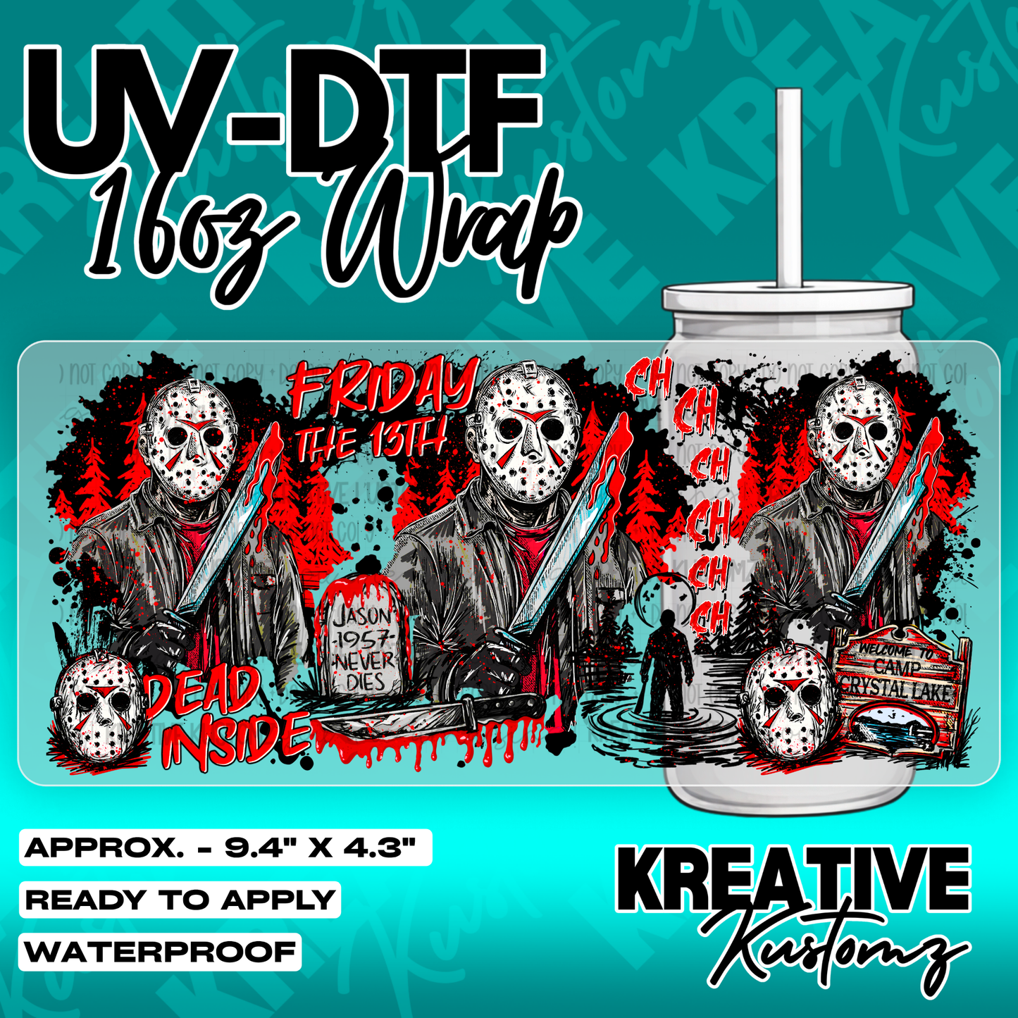 6220 | UV DTF Cup Wrap for 16oz Libbey Glass