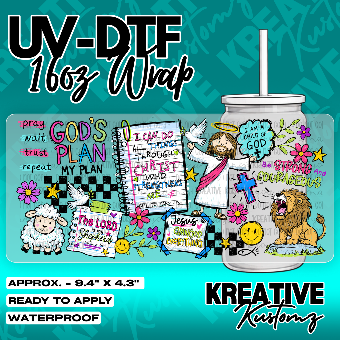 6222 | UV DTF Cup Wrap for 16oz Libbey Glass