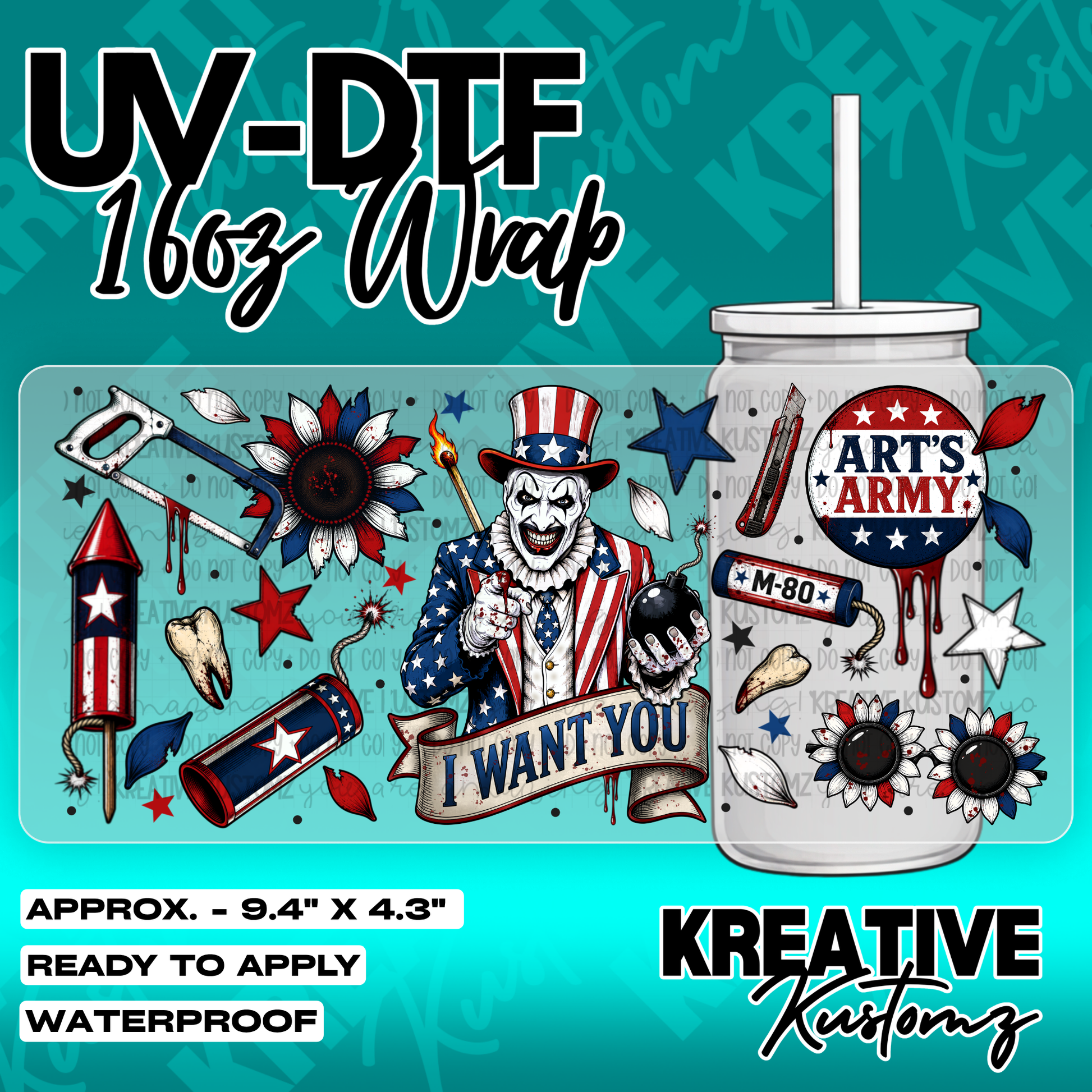 6223 | UV DTF Cup Wrap for 16oz Libbey Glass