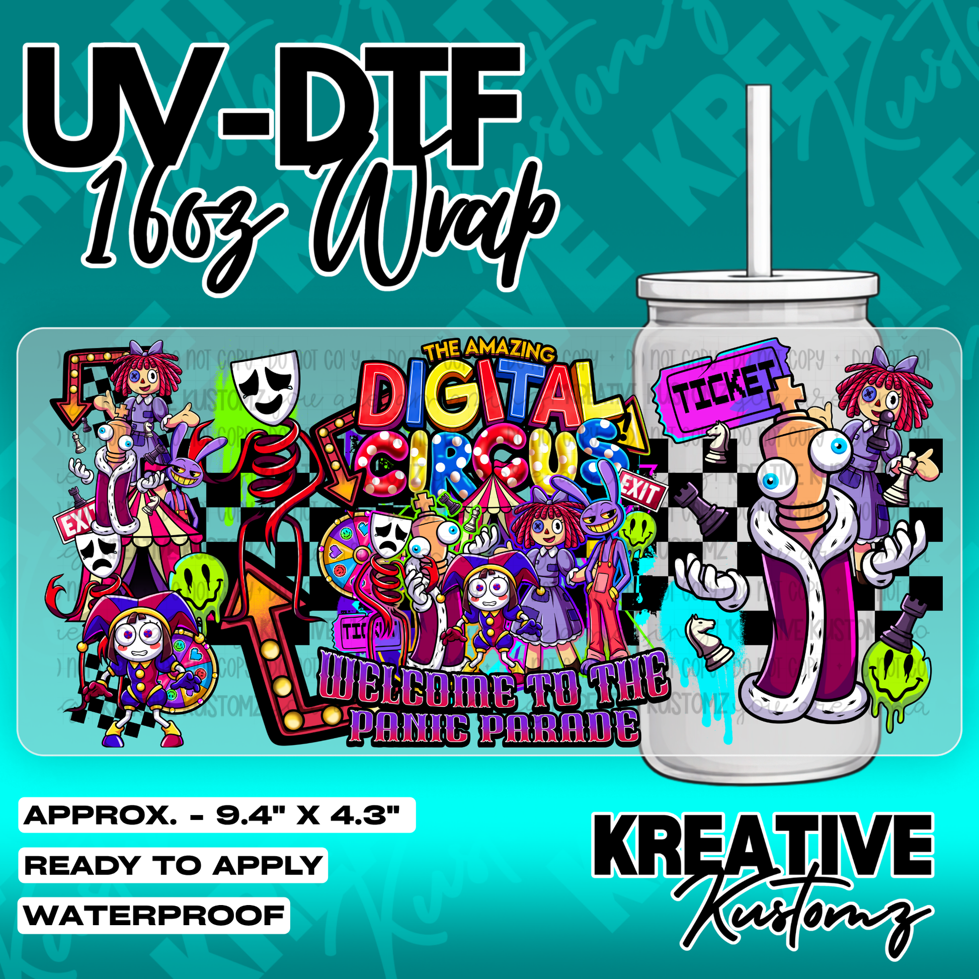 6228 | UV DTF Cup Wrap for 16oz Libbey Glass