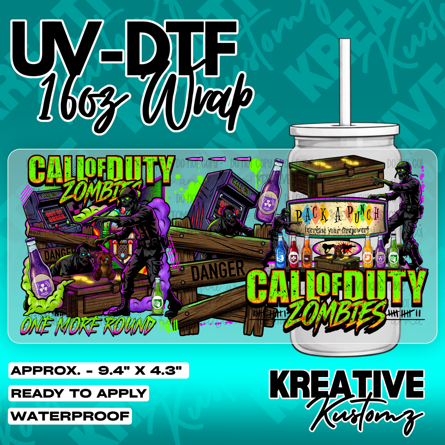 6229 | UV DTF Cup Wrap for 16oz Libbey Glass